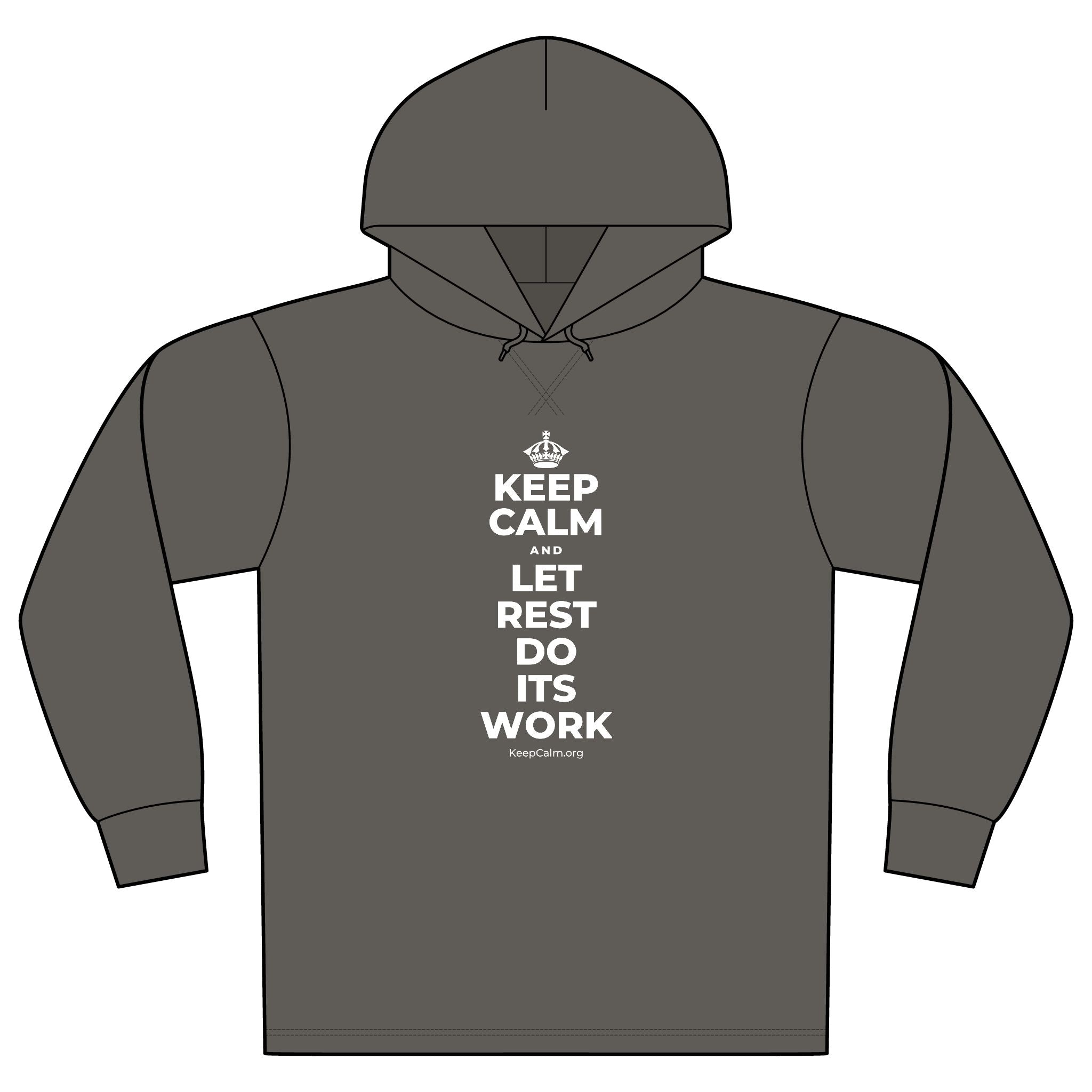 KEEP CALM AND LET REST DO ITS WORK Organic Hoodie Tee