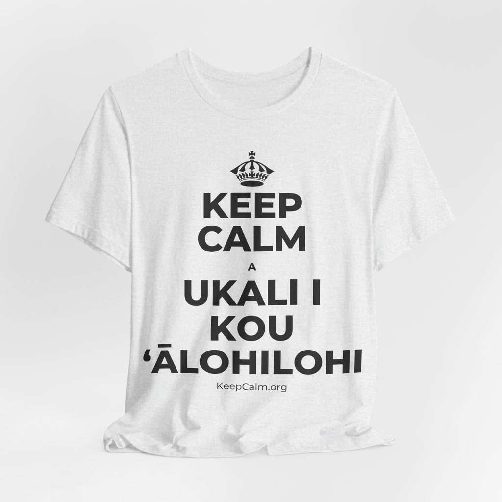 KEEP CALM A UKALI I KOU ʻĀLOHILOHI T-Shirt (Soft Cream–Heather Mauve)