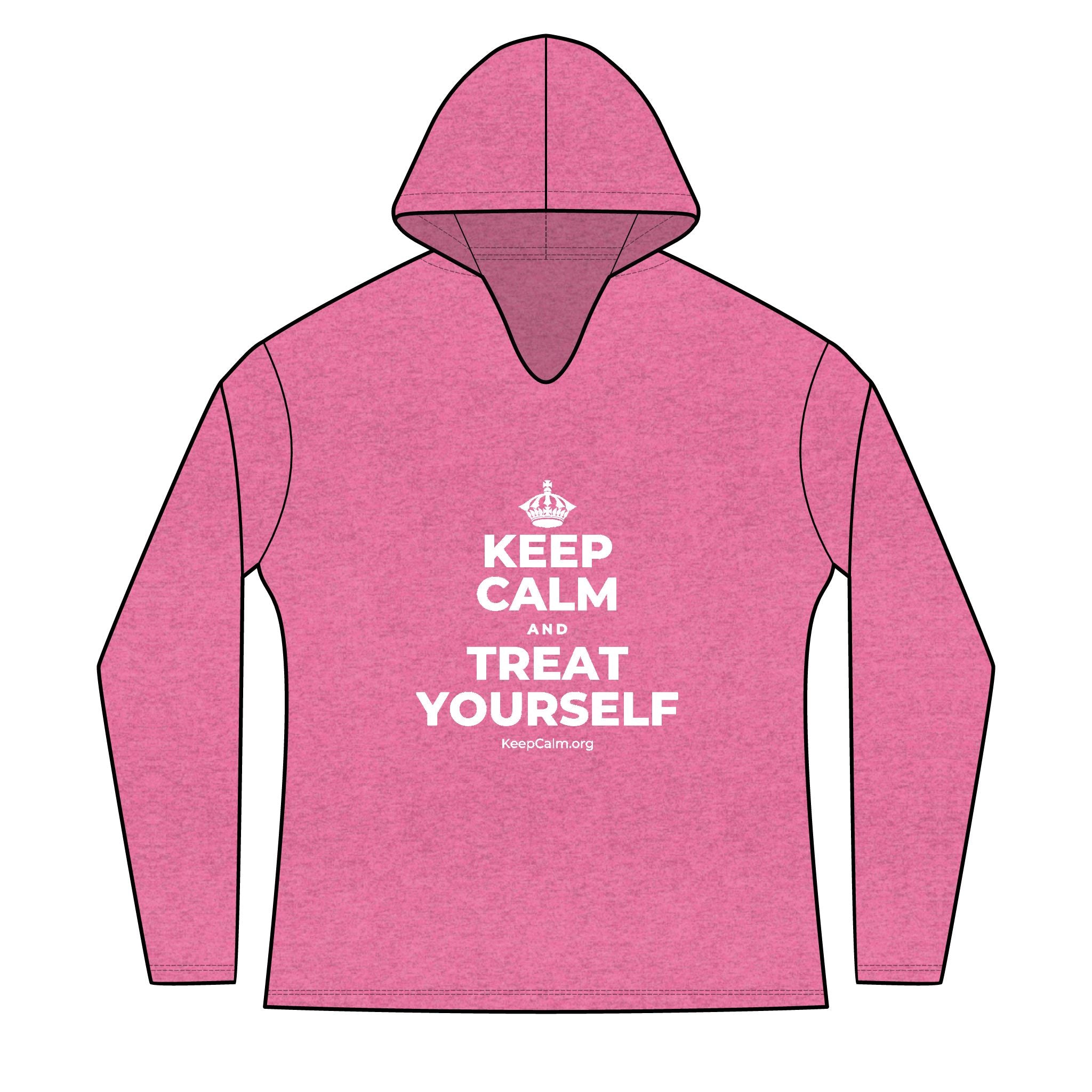 KEEP CALM AND TREAT YOURSELF Women's Long Sleeve Hoodie