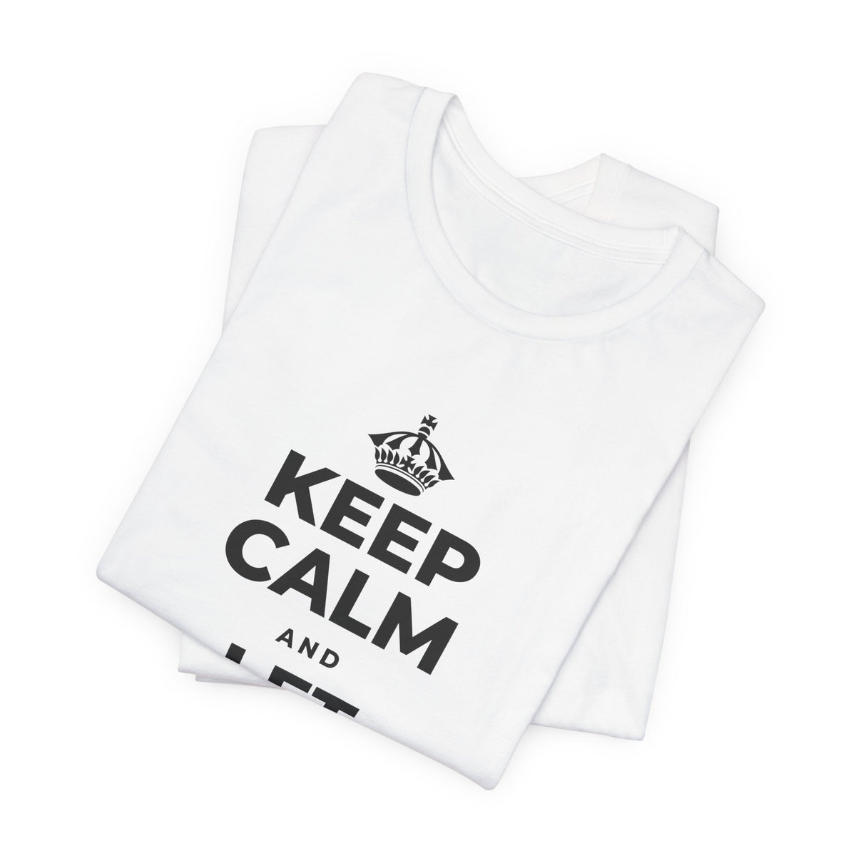 KEEP CALM AND LET YOURSELF ENJOY IT T-Shirt (White–Asphalt)