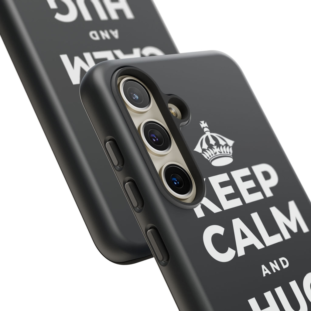 KEEP CALM AND HUG YOUR DOG Phone Case (Dark)