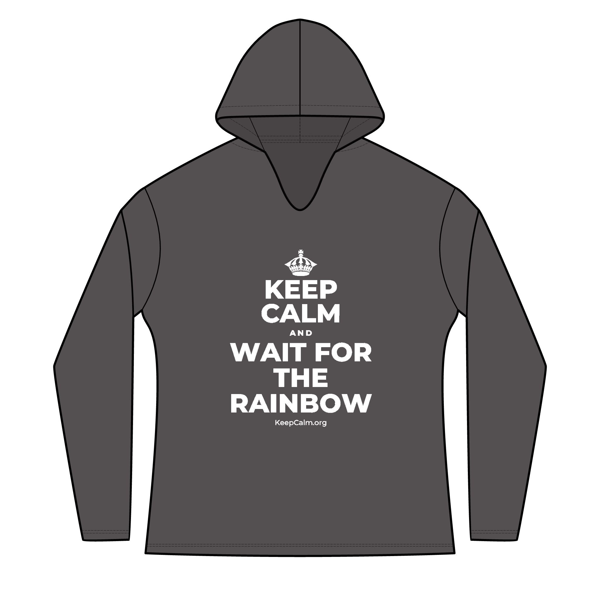 KEEP CALM AND WAIT FOR THE RAINBOW Women's Long Sleeve Hoodie