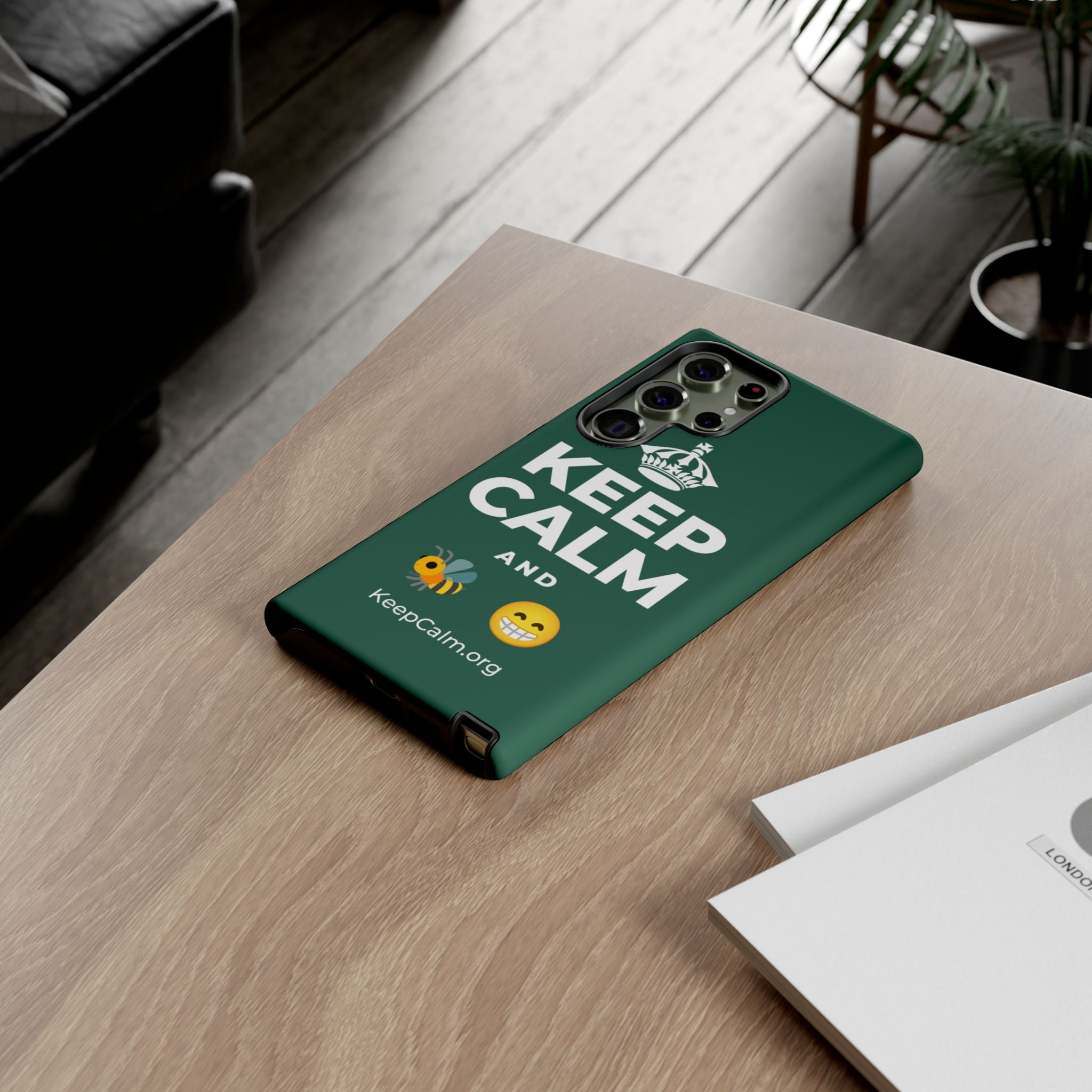 KEEP CALM AND BEE HAPPY Phone Case