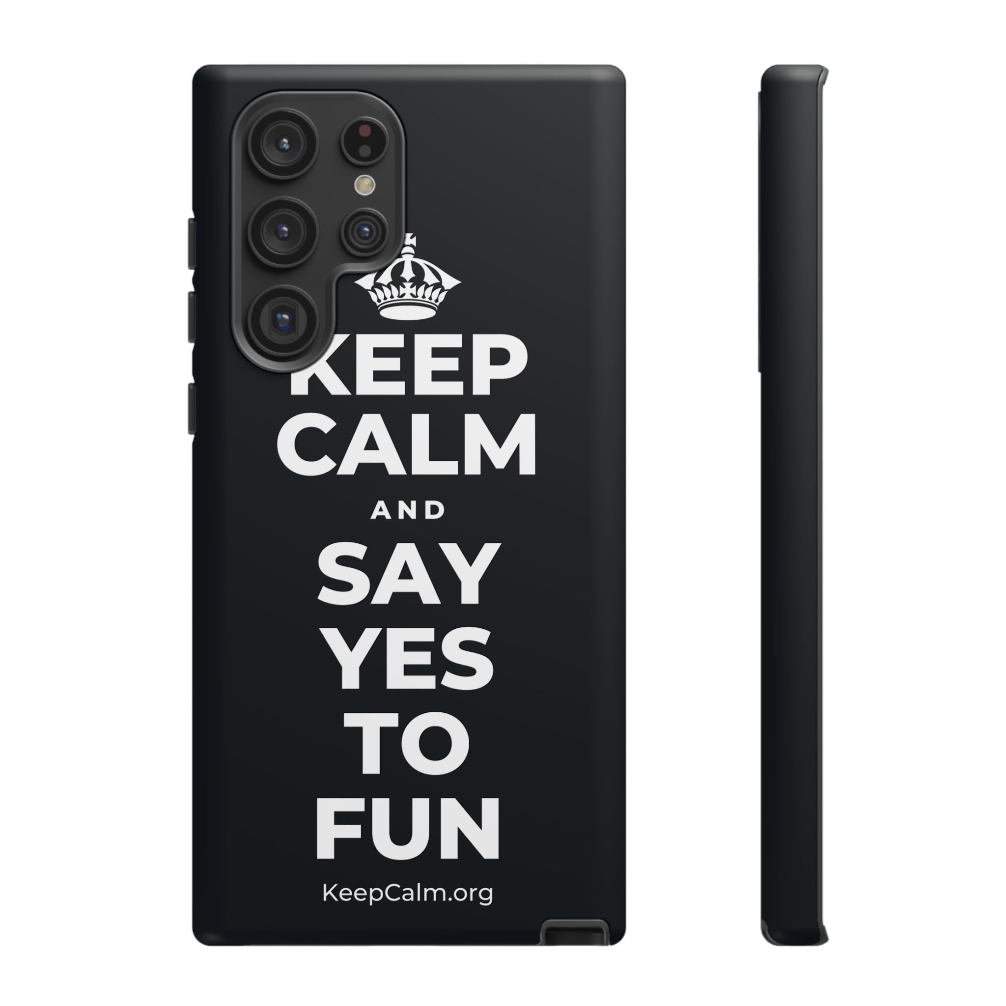 KEEP CALM AND SAY YES TO FUN Phone Case (Dark)