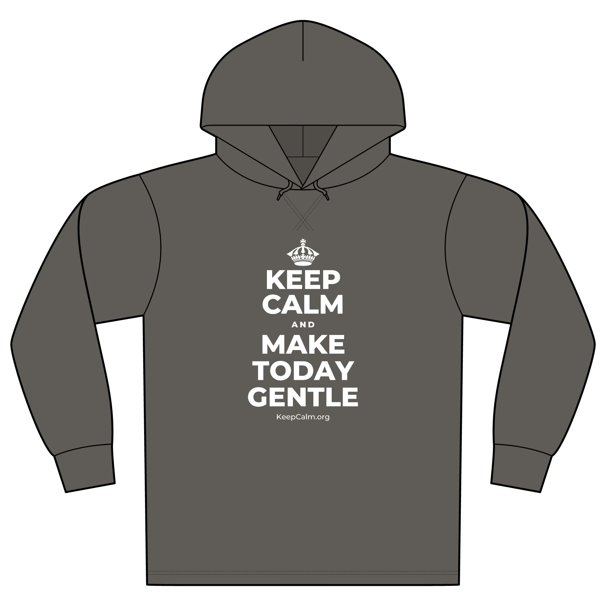 KEEP CALM AND MAKE TODAY GENTLE Organic Hoodie Tee