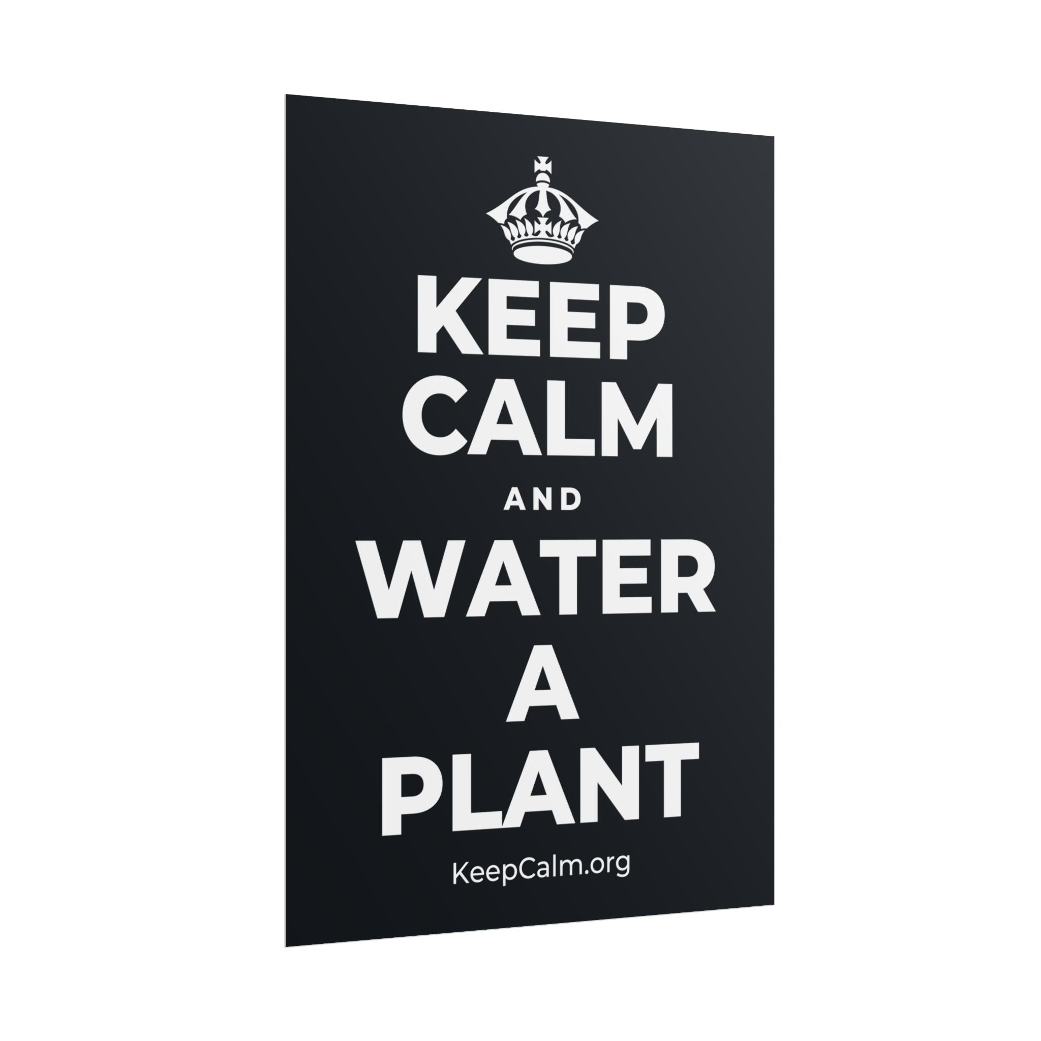 KEEP CALM AND WATER A PLANT Poster (Dark)