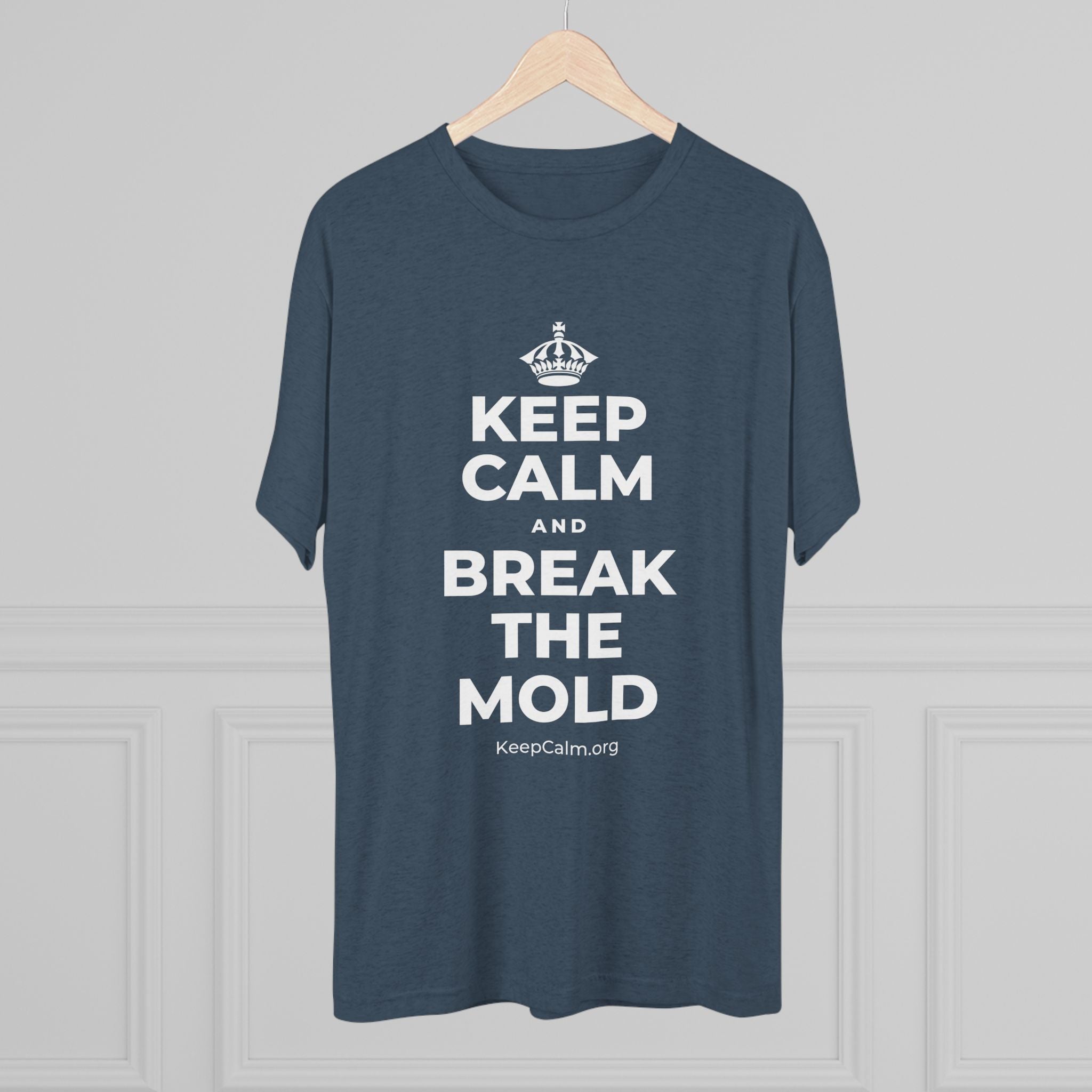 KEEP CALM AND BREAK THE MOLD Tri-Blend Tee
