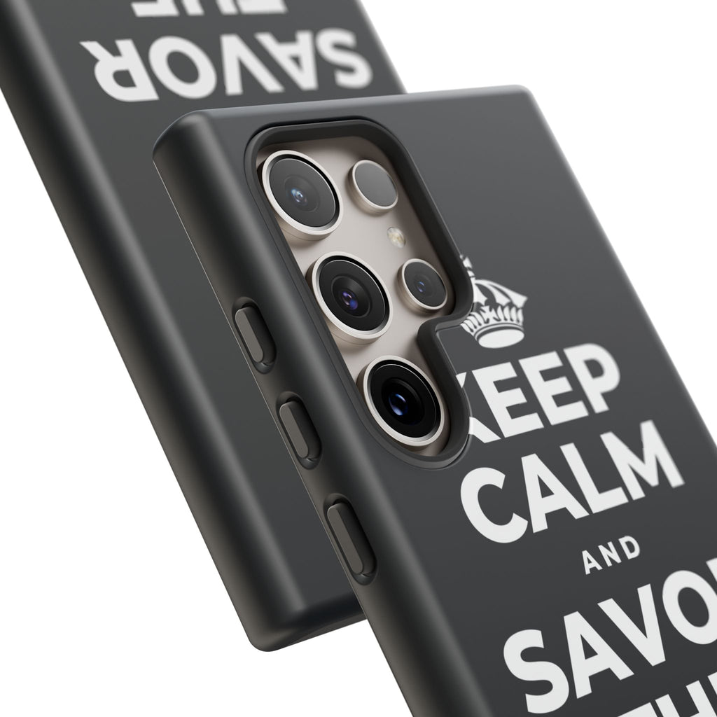 KEEP CALM AND SAVOR THE SMALL MAGIC Phone Case (Dark)