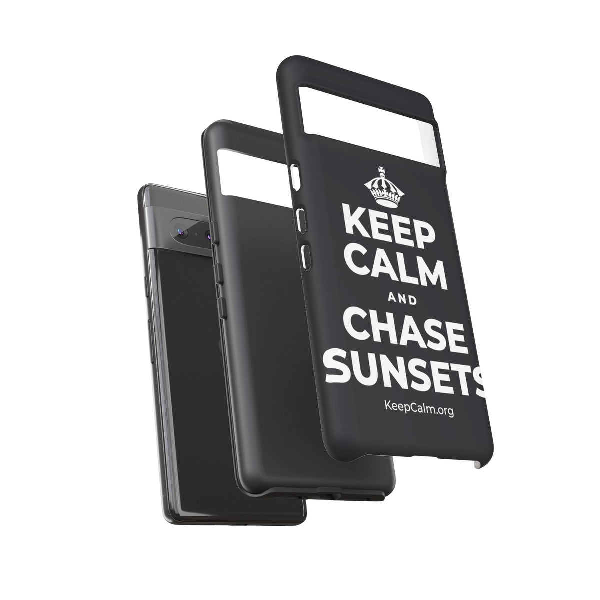 KEEP CALM AND CHASE SUNSETS Phone Case (Dark)