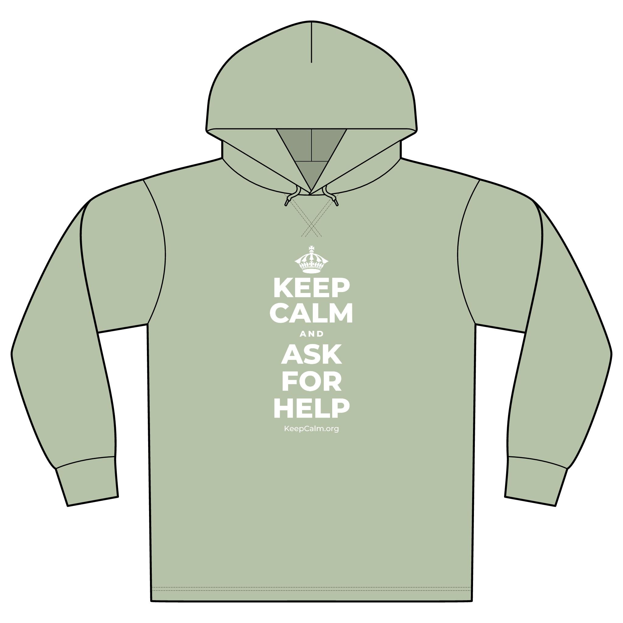KEEP CALM AND ASK FOR HELP Organic Hoodie Tee