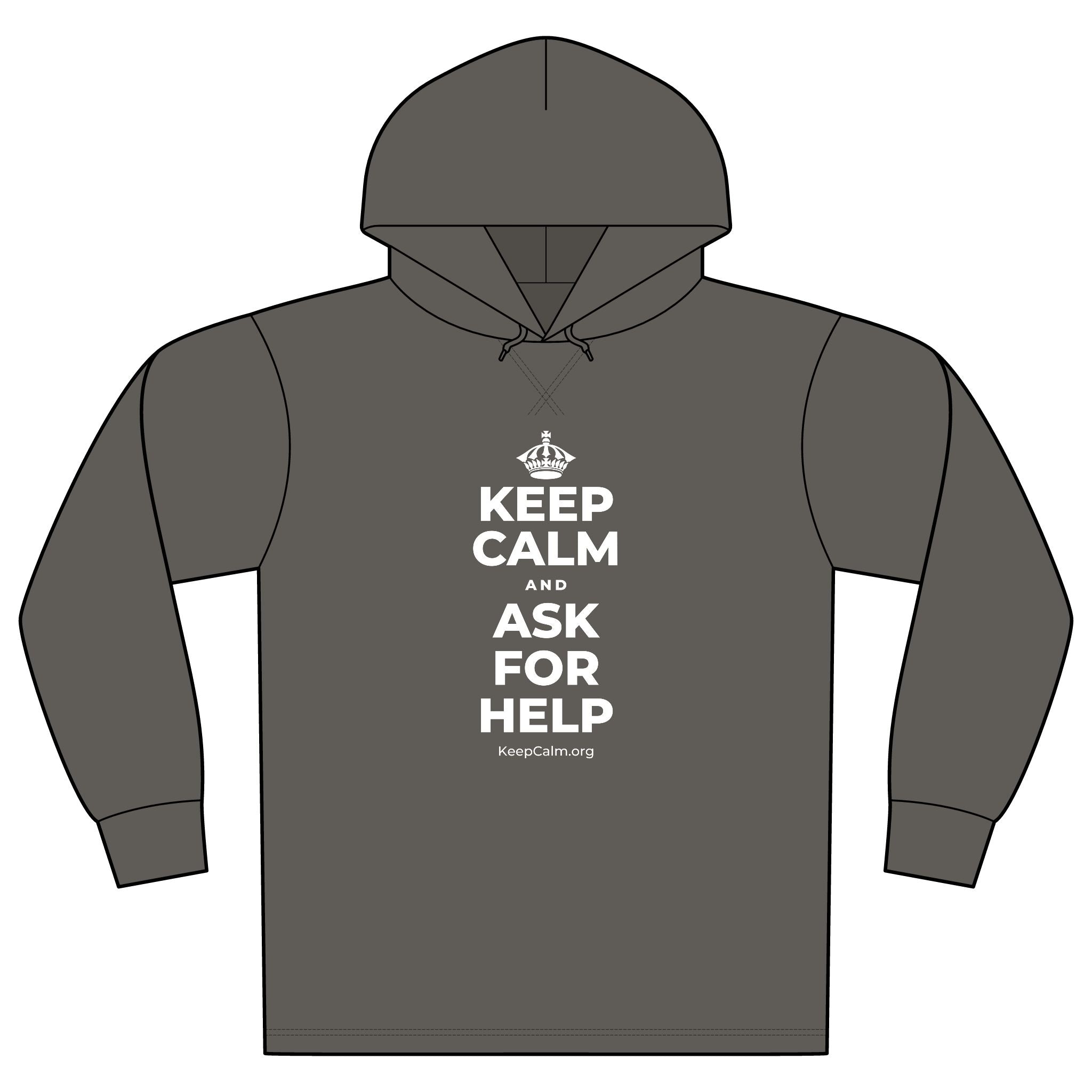 KEEP CALM AND ASK FOR HELP Organic Hoodie Tee