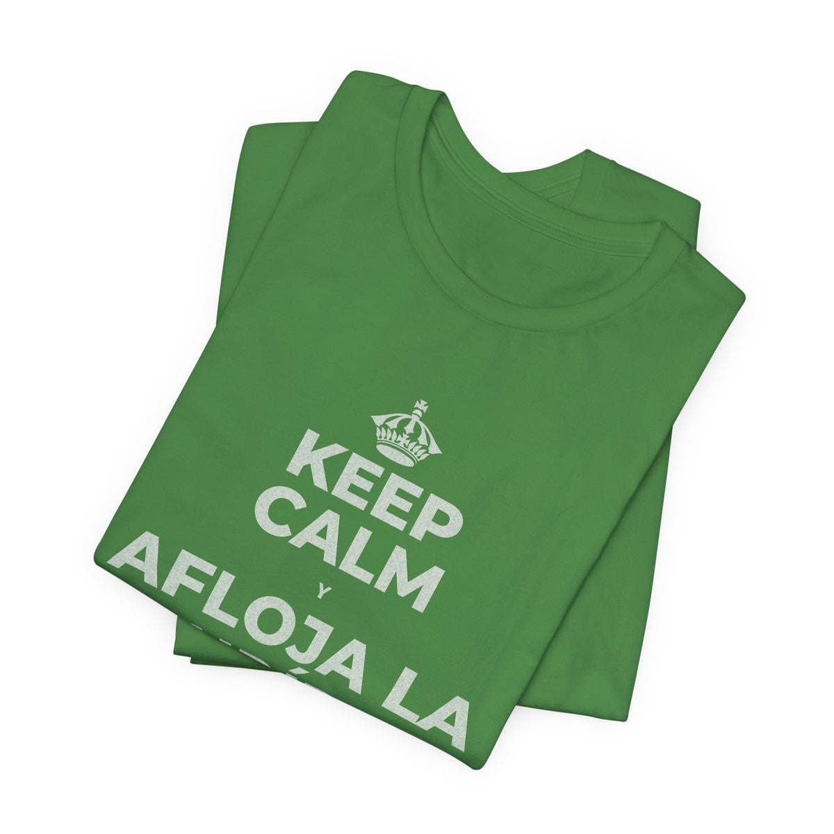 KEEP CALM Y AFLOJA LA MANDÍBULA T-Shirt (Baby Blue–Silver)