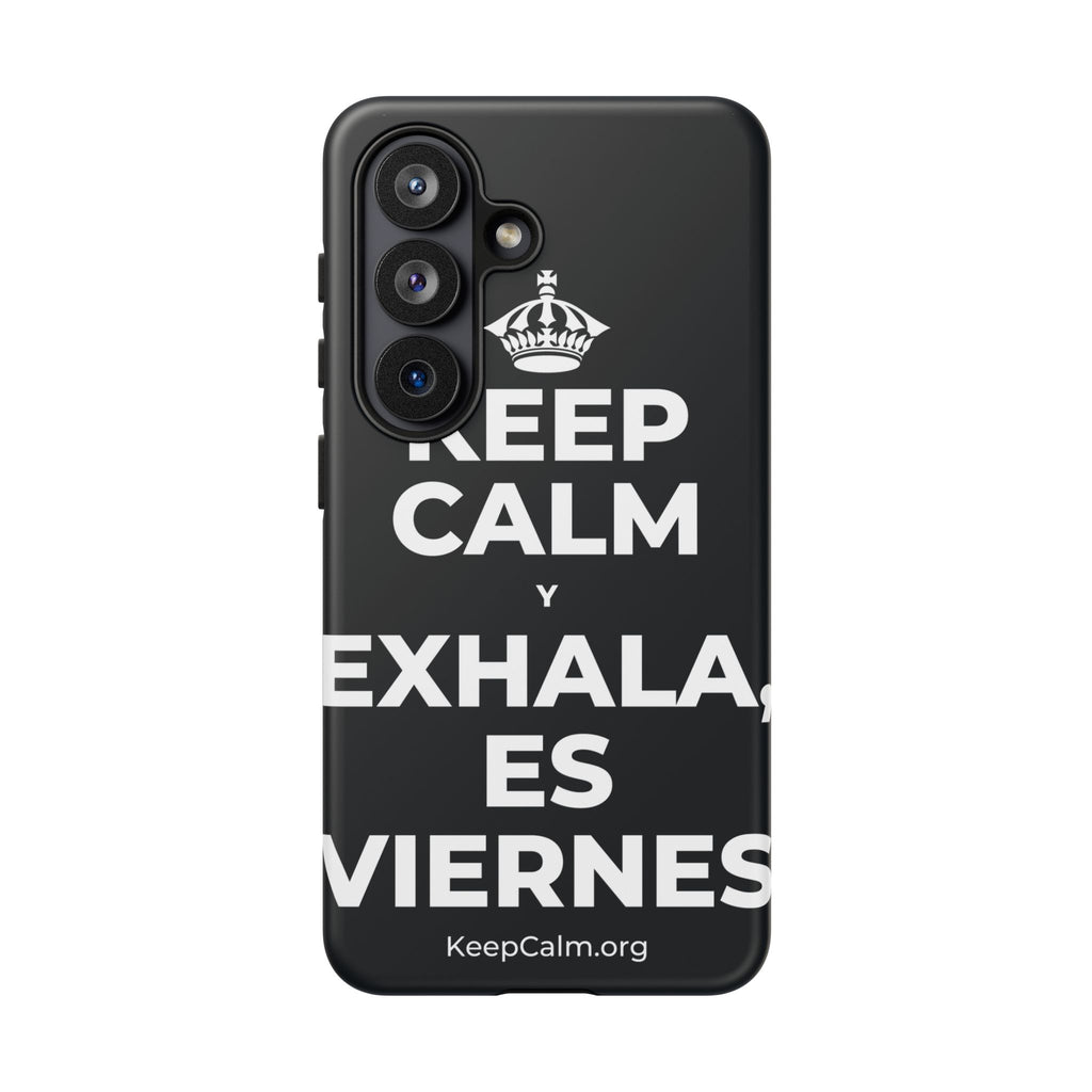 KEEP CALM Y EXHALA, ES VIERNES Phone Case (Dark)