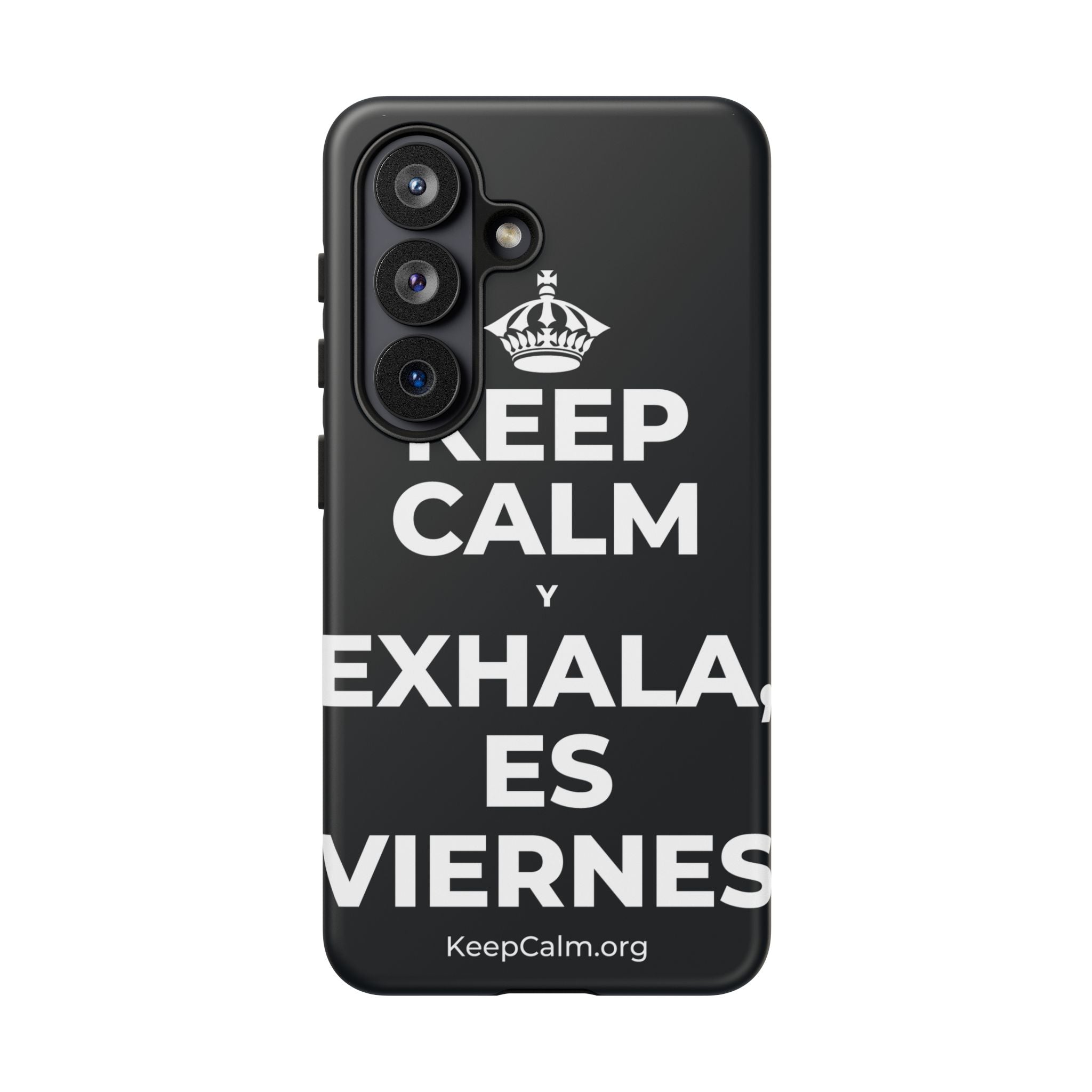 KEEP CALM Y EXHALA, ES VIERNES Phone Case (Dark)