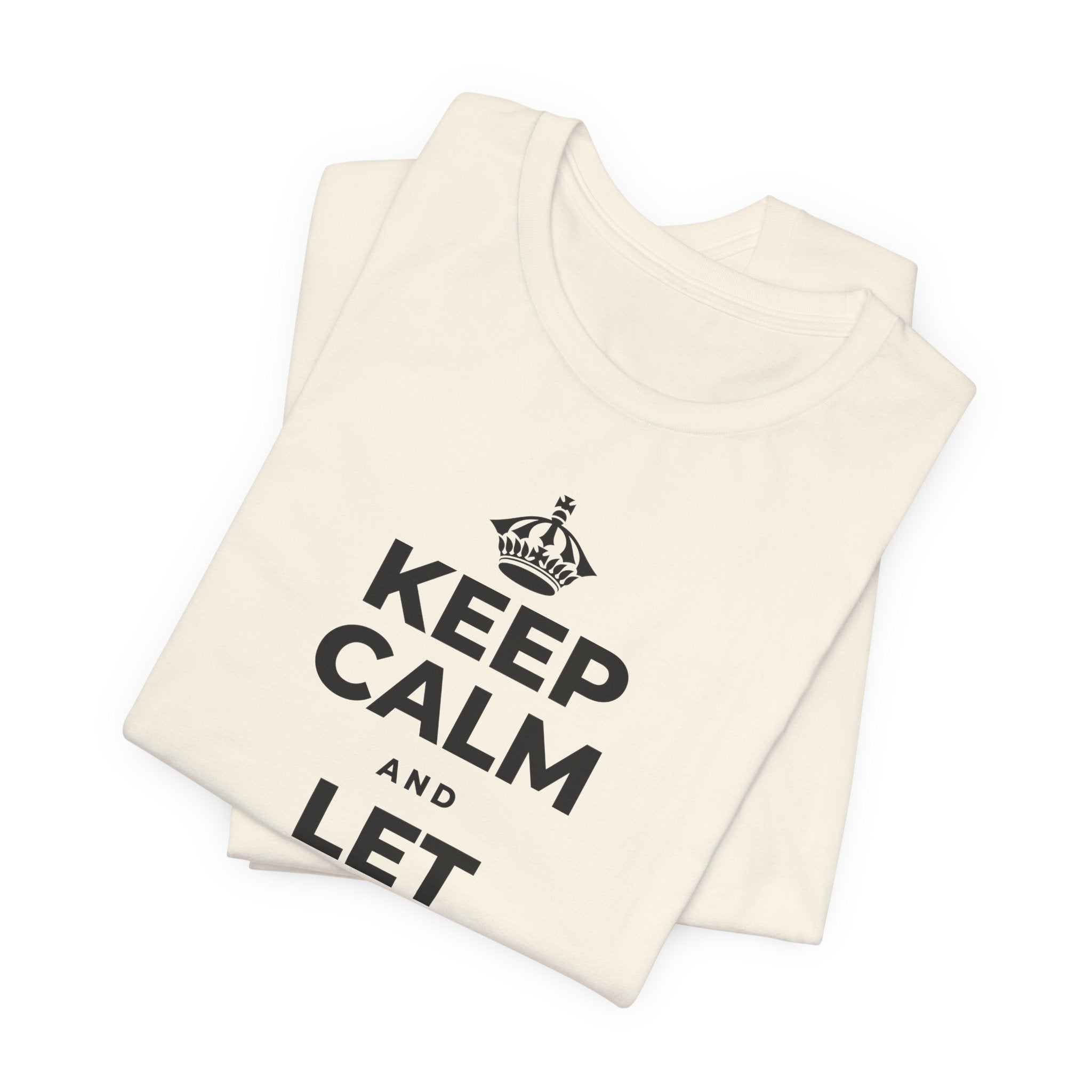 KEEP CALM AND LET THIS FEELING PASS T-Shirt (White–Asphalt)