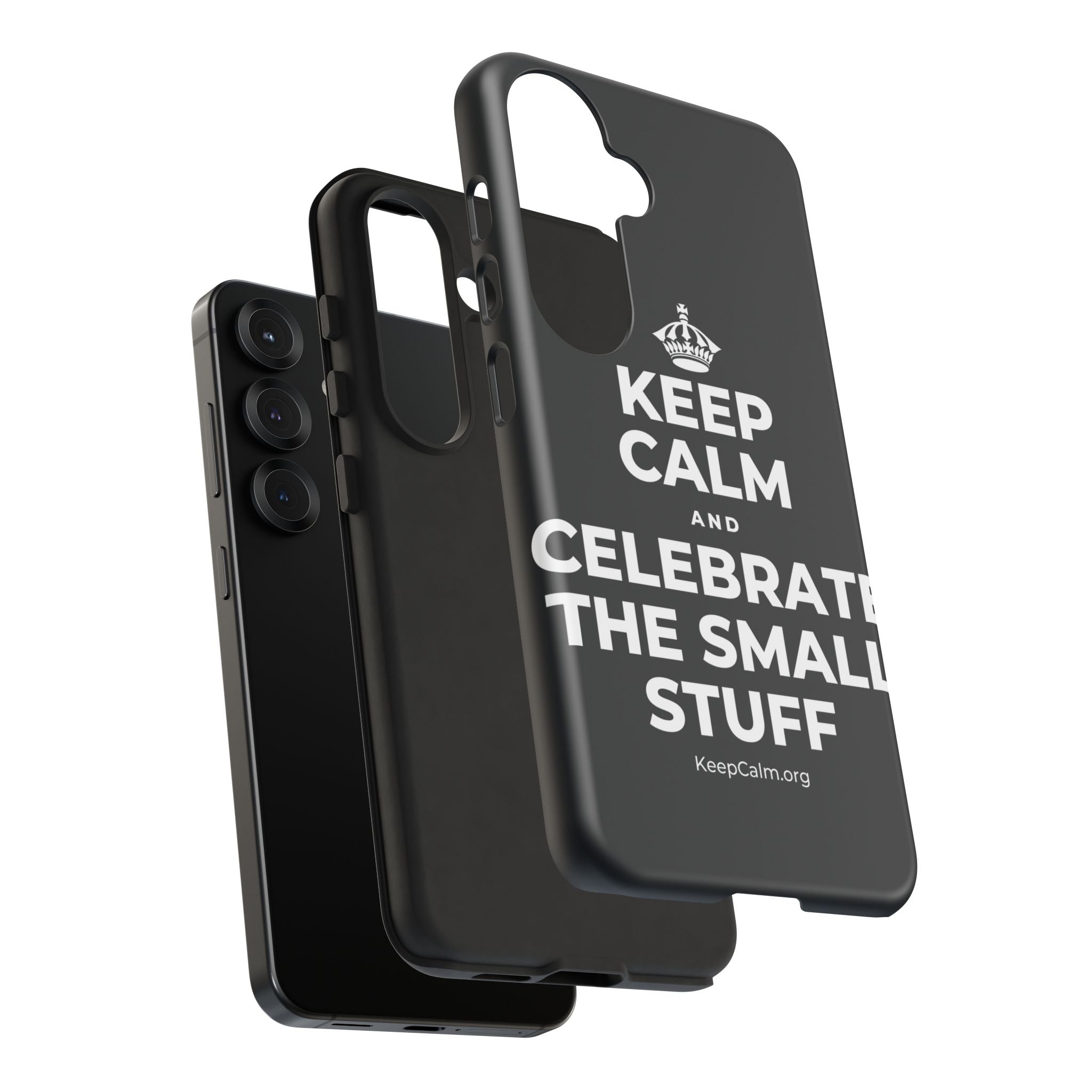 KEEP CALM AND CELEBRATE THE SMALL STUFF Phone Case (Dark)