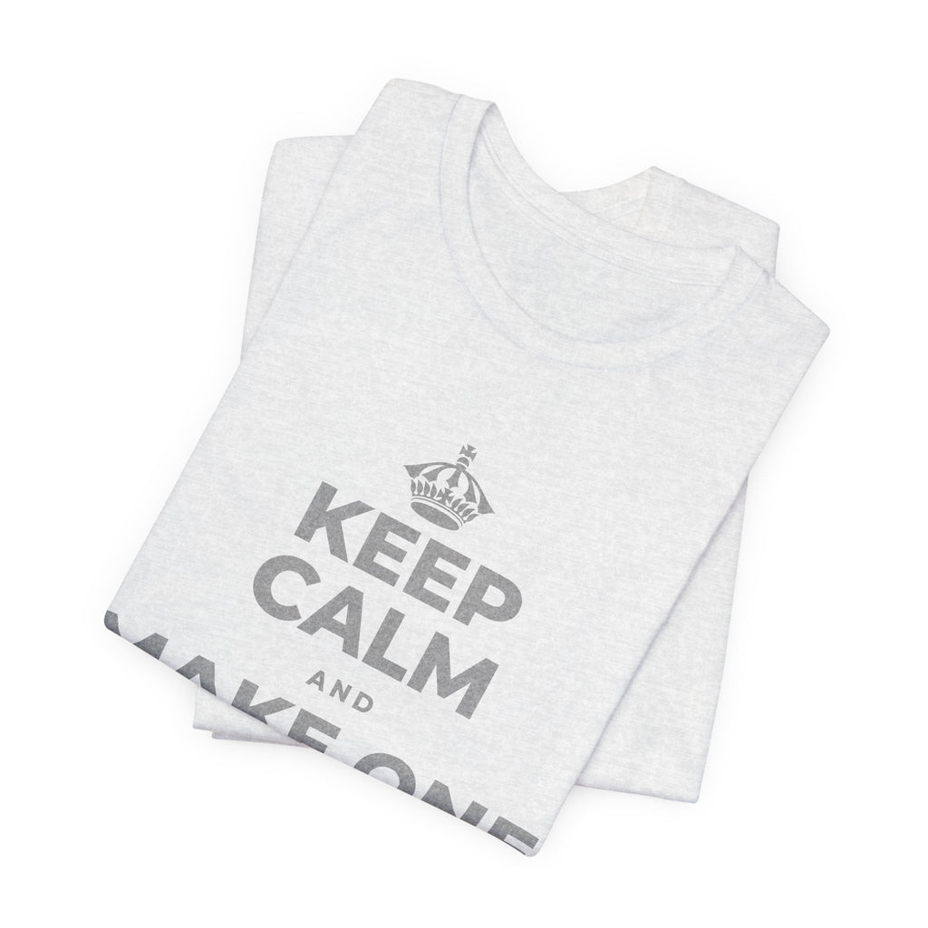 KEEP CALM AND MAKE ONE SMALL CHANGE T-Shirt (Soft Cream–Heather Mauve)