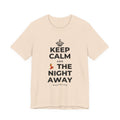 KEEP CALM AND 💃 THE NIGHT AWAY T-Shirt (Soft Cream–Heather Mauve)
