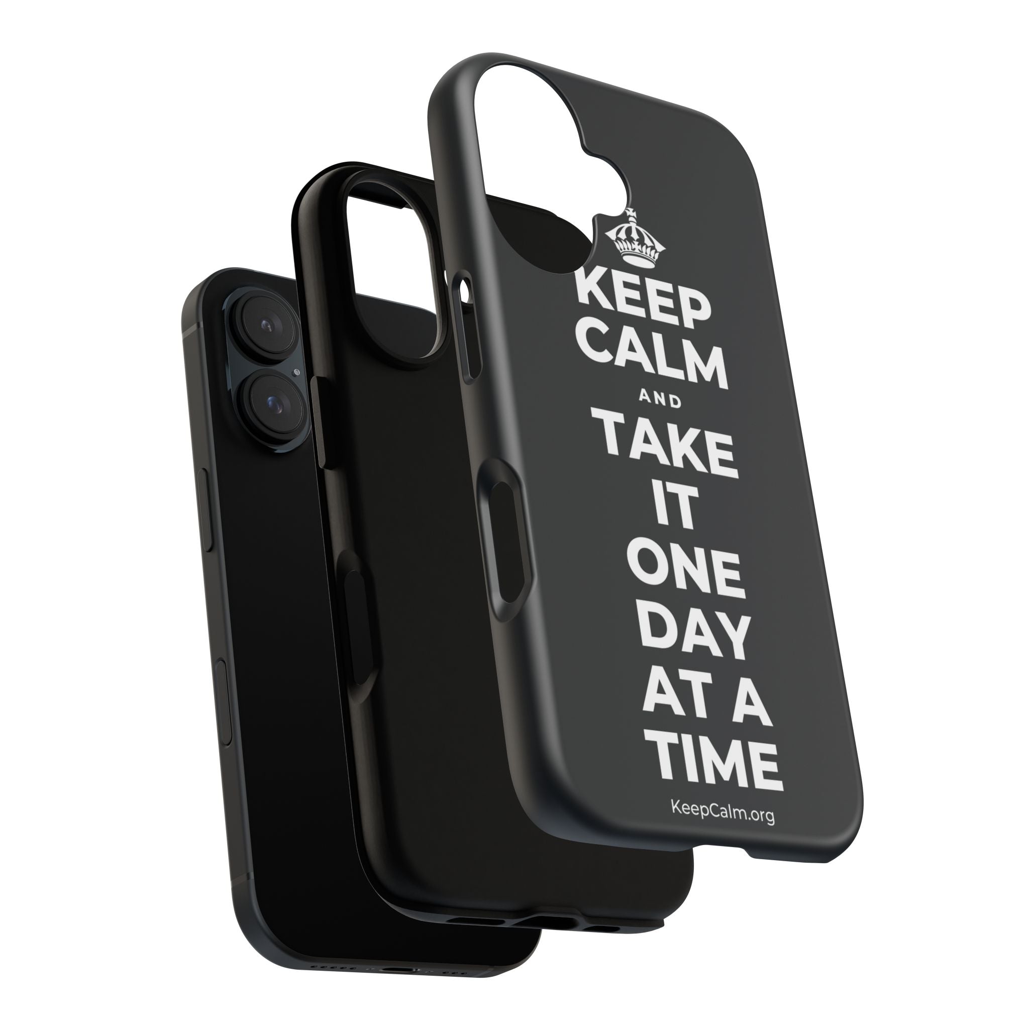 KEEP CALM AND TAKE IT ONE DAY AT A TIME Phone Case (Dark)