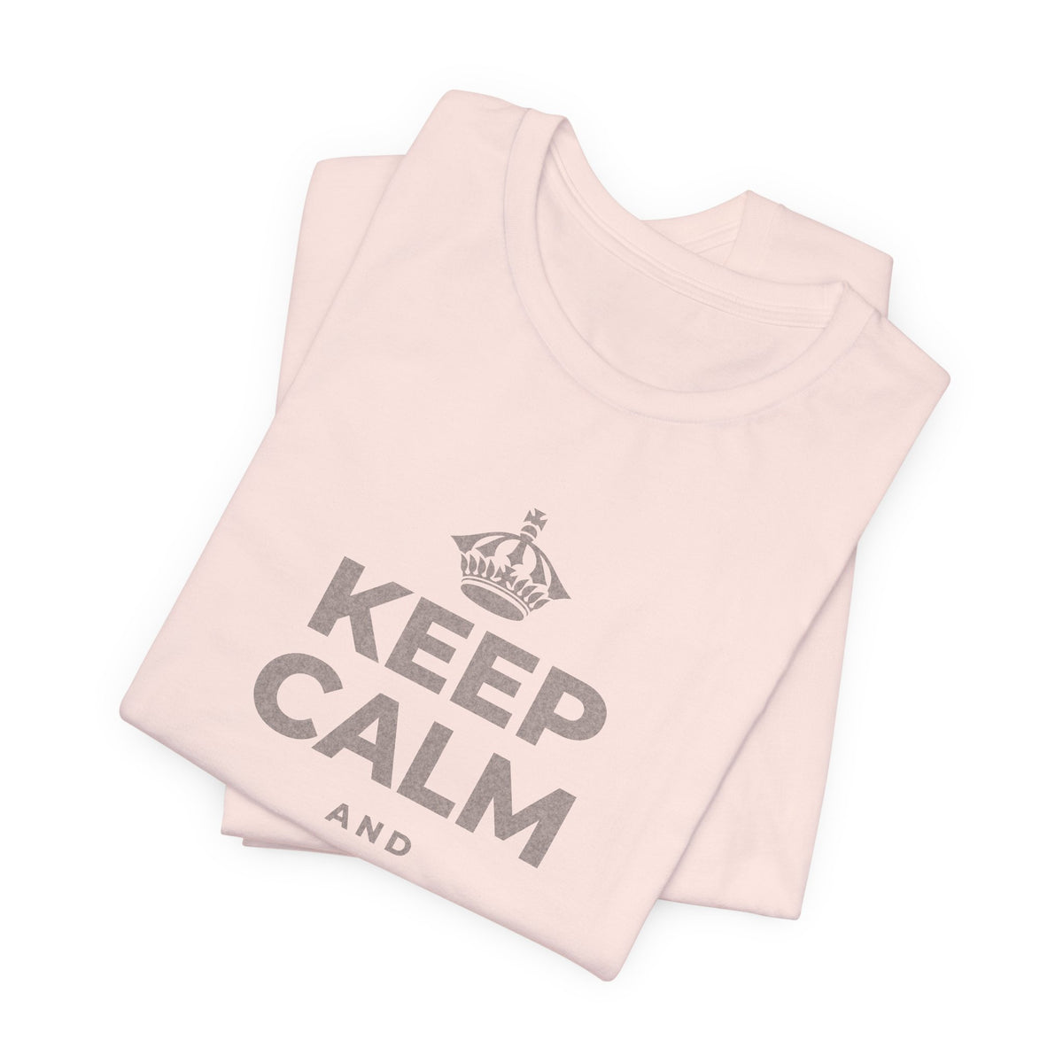 KEEP CALM AND BREATHE SLOW T-Shirt (Soft Cream–Heather Mauve)