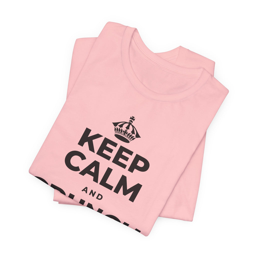 KEEP CALM AND CRUNCH THE LEAVES T-Shirt (White–Asphalt)