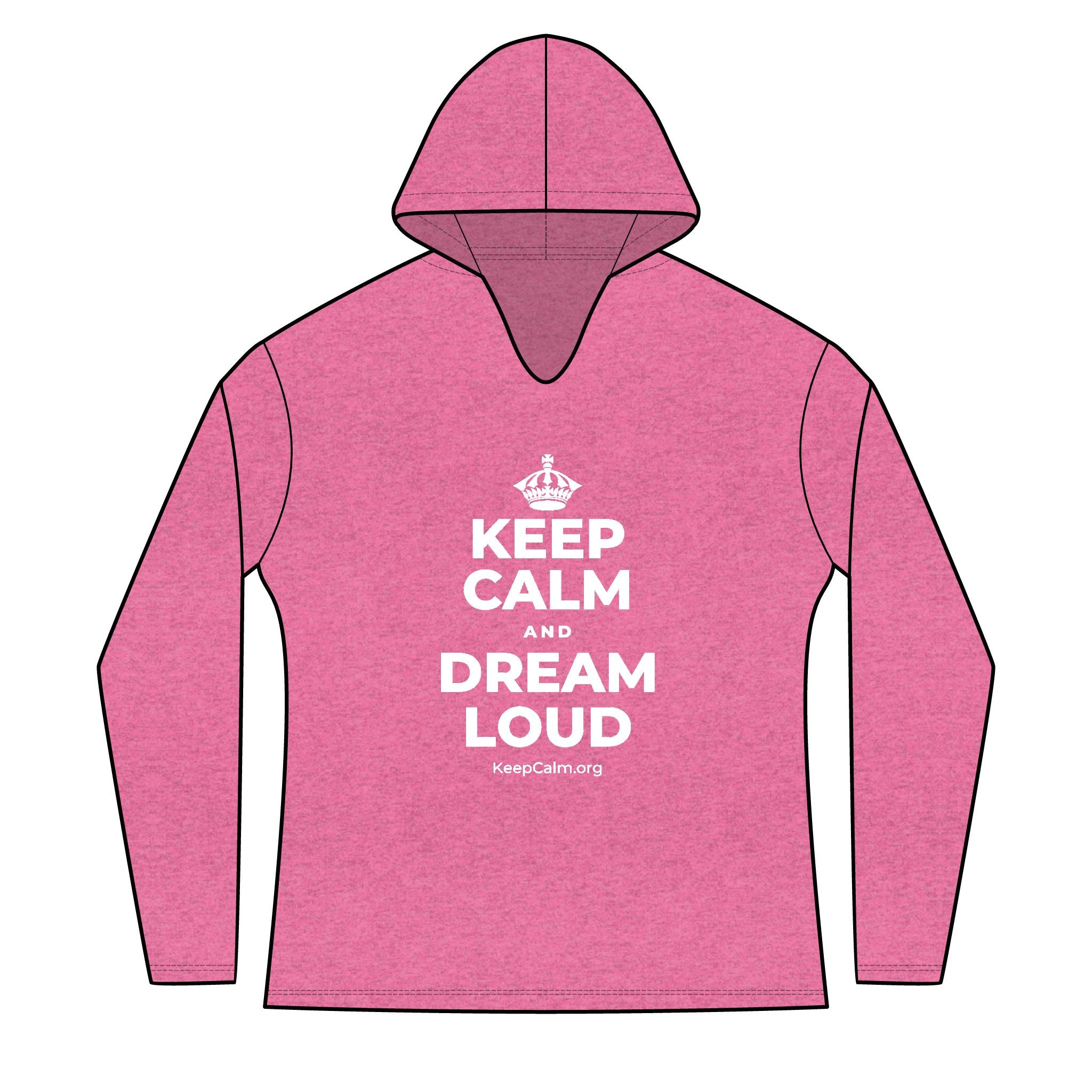 KEEP CALM AND DREAM LOUD Women's Long Sleeve Hoodie