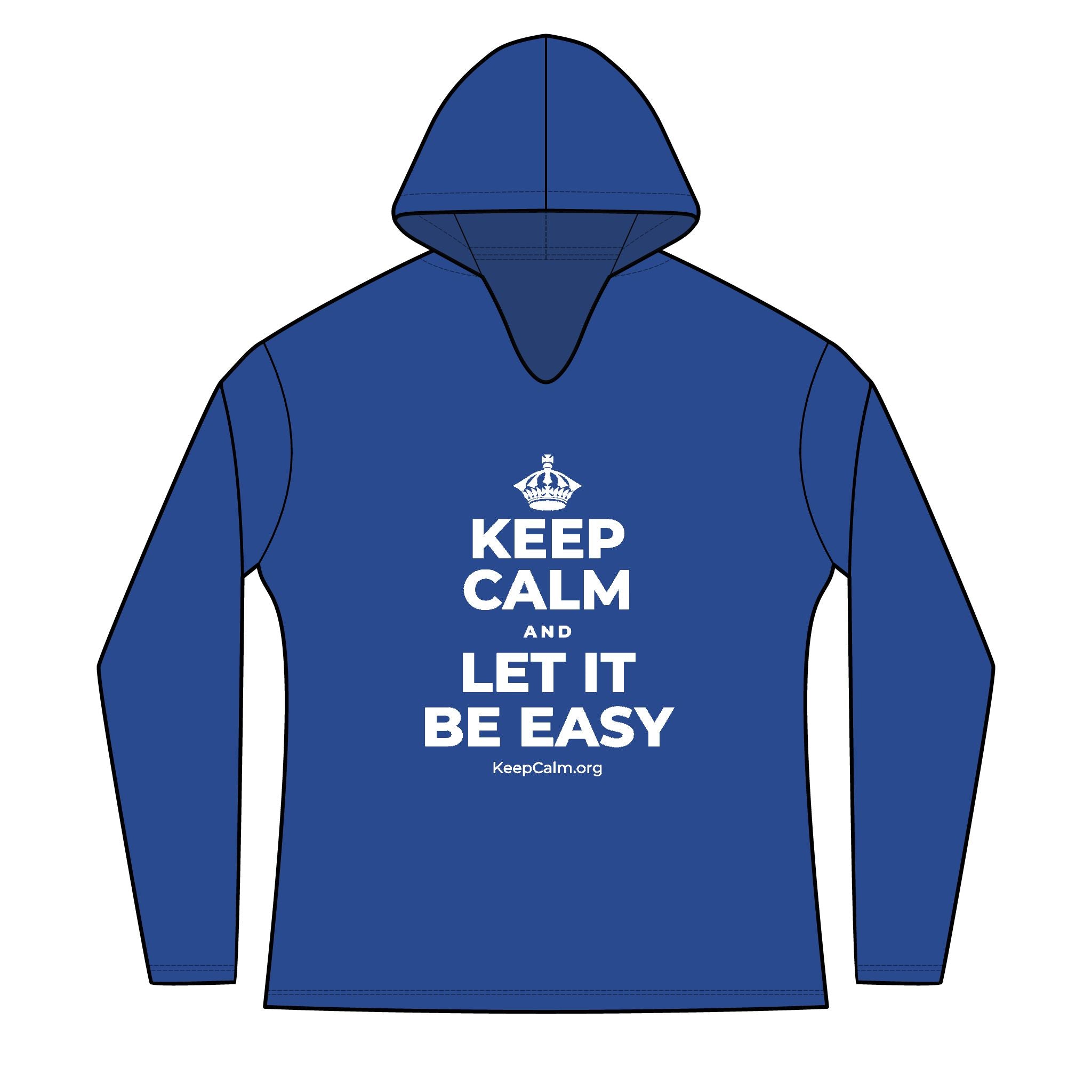 KEEP CALM AND LET IT BE EASY Women's Long Sleeve Hoodie