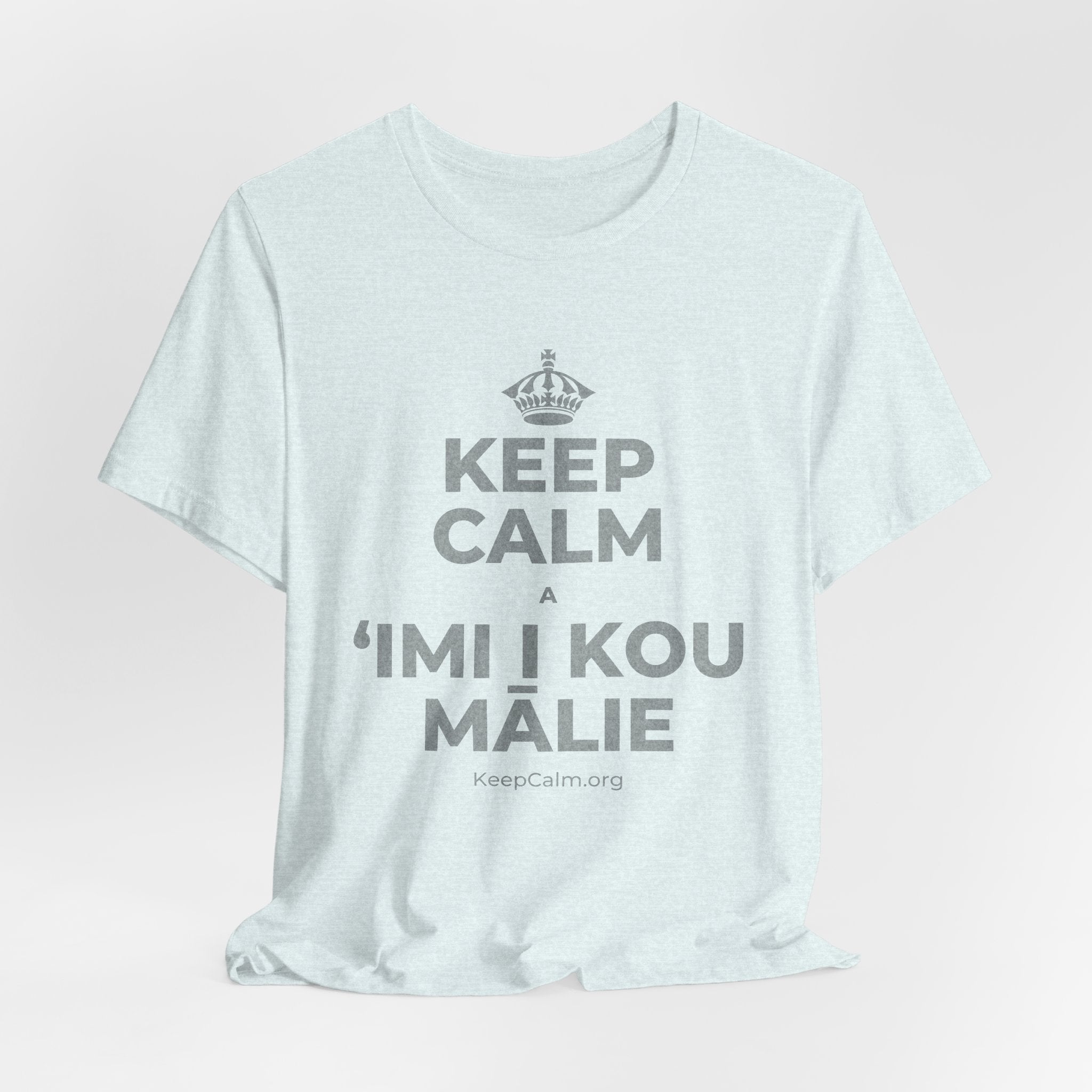 KEEP CALM A ʻIMI I KOU MĀLIE T-Shirt (Soft Cream–Heather Mauve)
