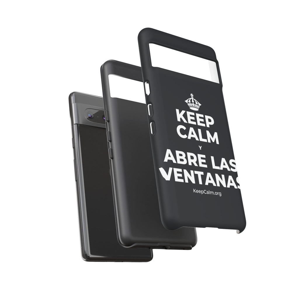 KEEP CALM Y ABRE LAS VENTANAS Phone Case (Dark)
