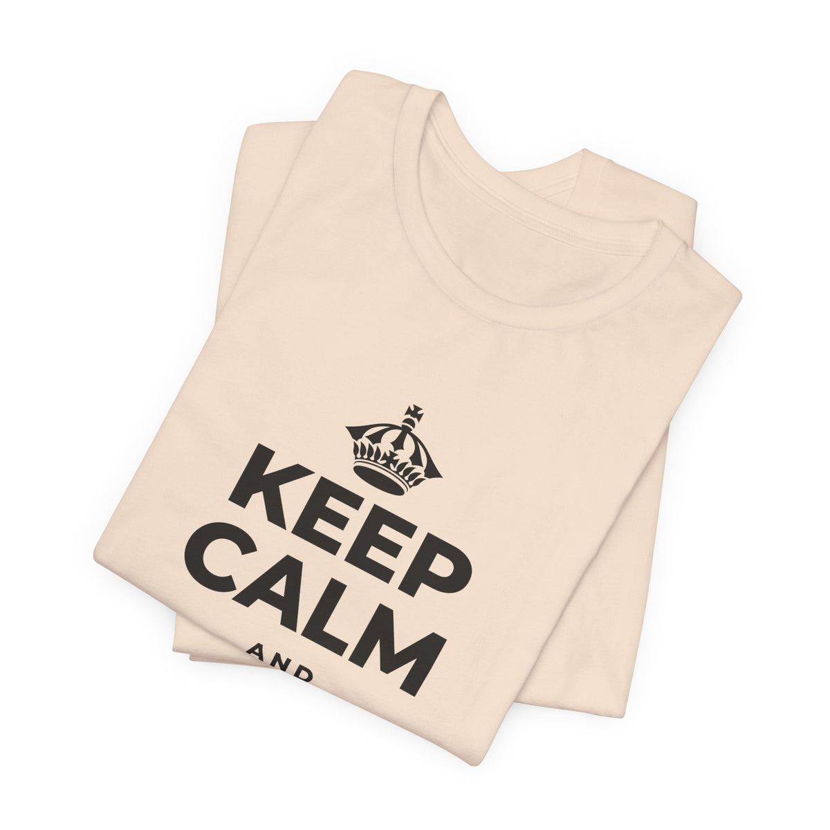 KEEP CALM AND VIBE WITH ME T-Shirt (Soft Cream–Heather Mauve)
