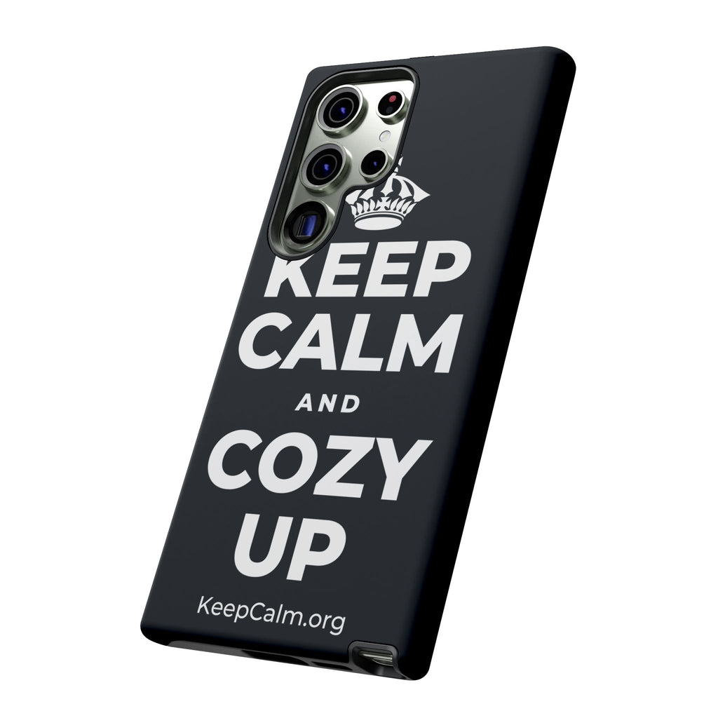 KEEP CALM AND COZY UP Phone Case (Dark)