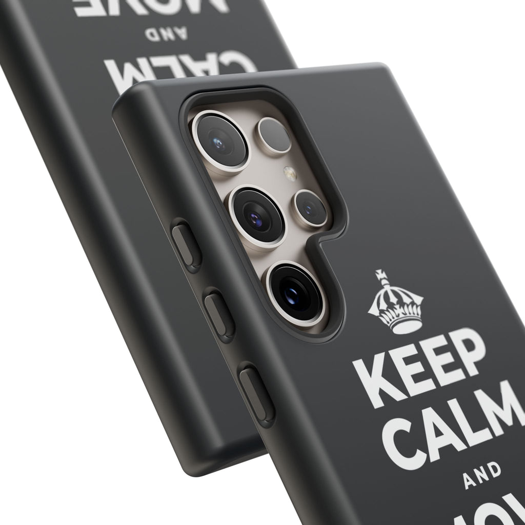 KEEP CALM AND MOVE FORWARD Phone Case (Dark)