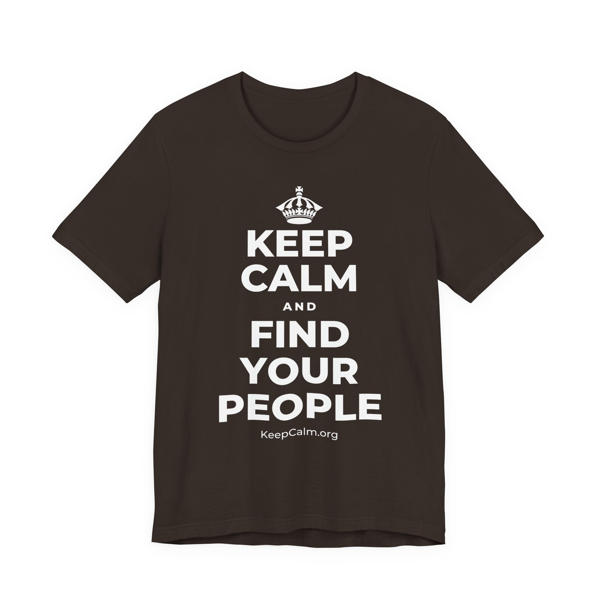 KEEP CALM AND FIND YOUR PEOPLE T-Shirt (Soft Cream–Heather Mauve)