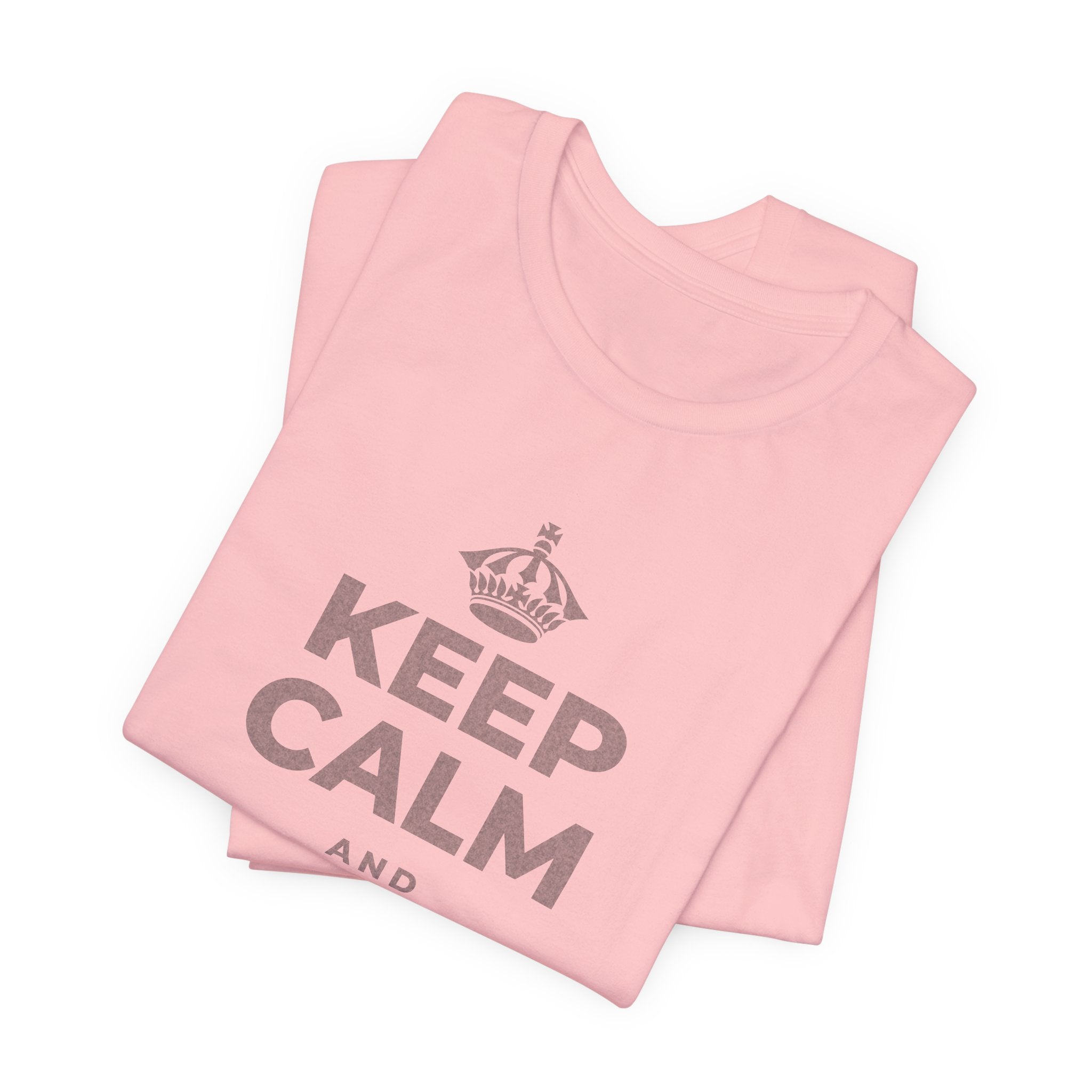 KEEP CALM AND GET BACK UP T-Shirt (White–Asphalt)