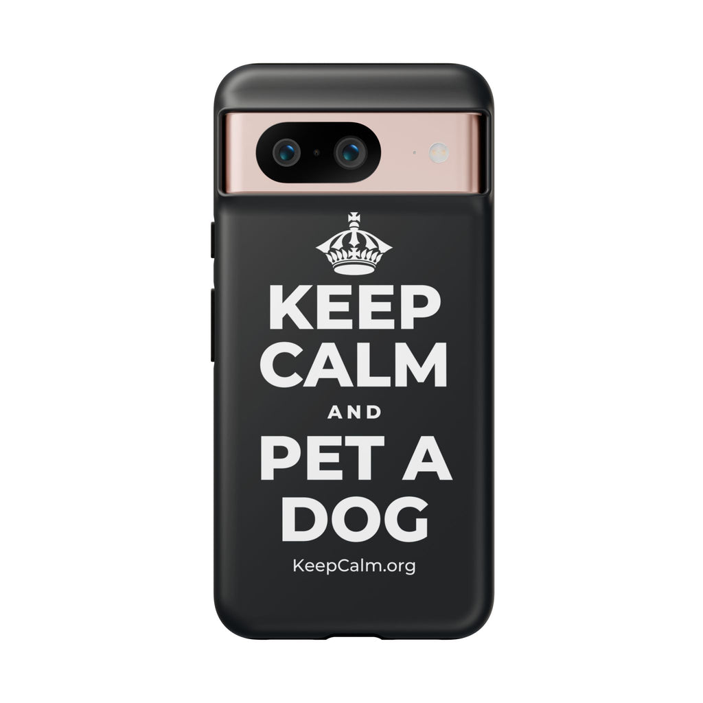 KEEP CALM AND PET A DOG Phone Case (Dark)
