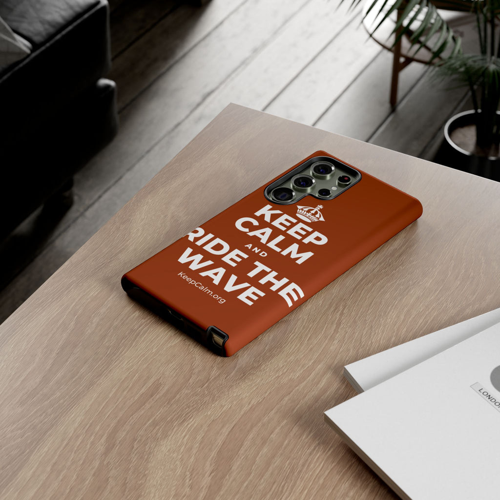 KEEP CALM AND RIDE THE WAVE Phone Case
