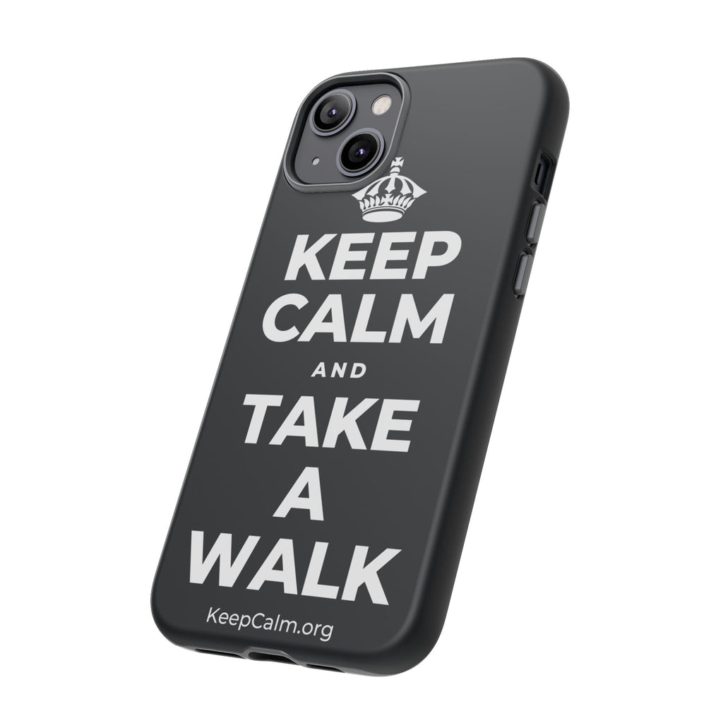KEEP CALM AND TAKE A WALK Phone Case (Dark)