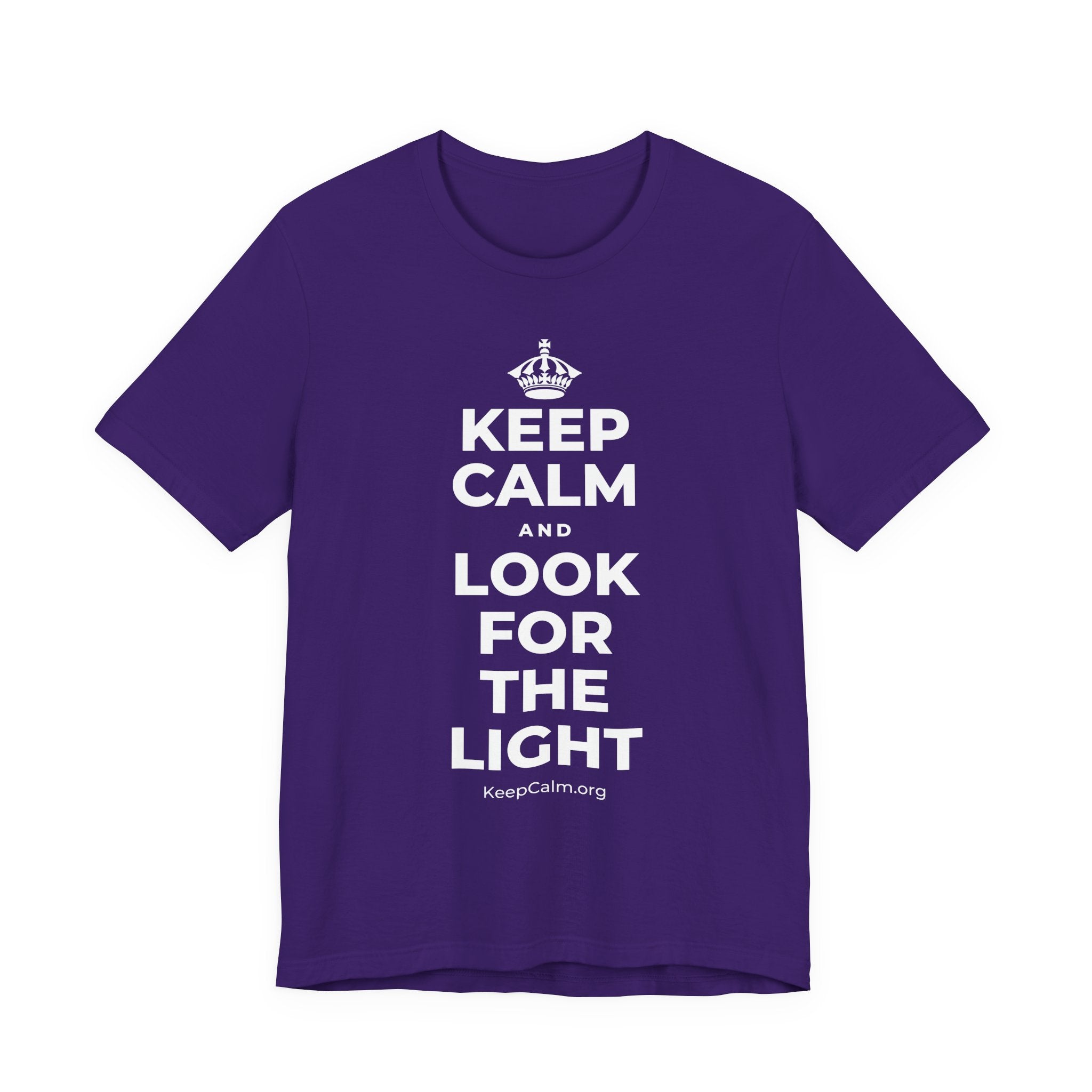 KEEP CALM AND LOOK FOR THE LIGHT T-Shirt (Soft Cream–Heather Mauve)