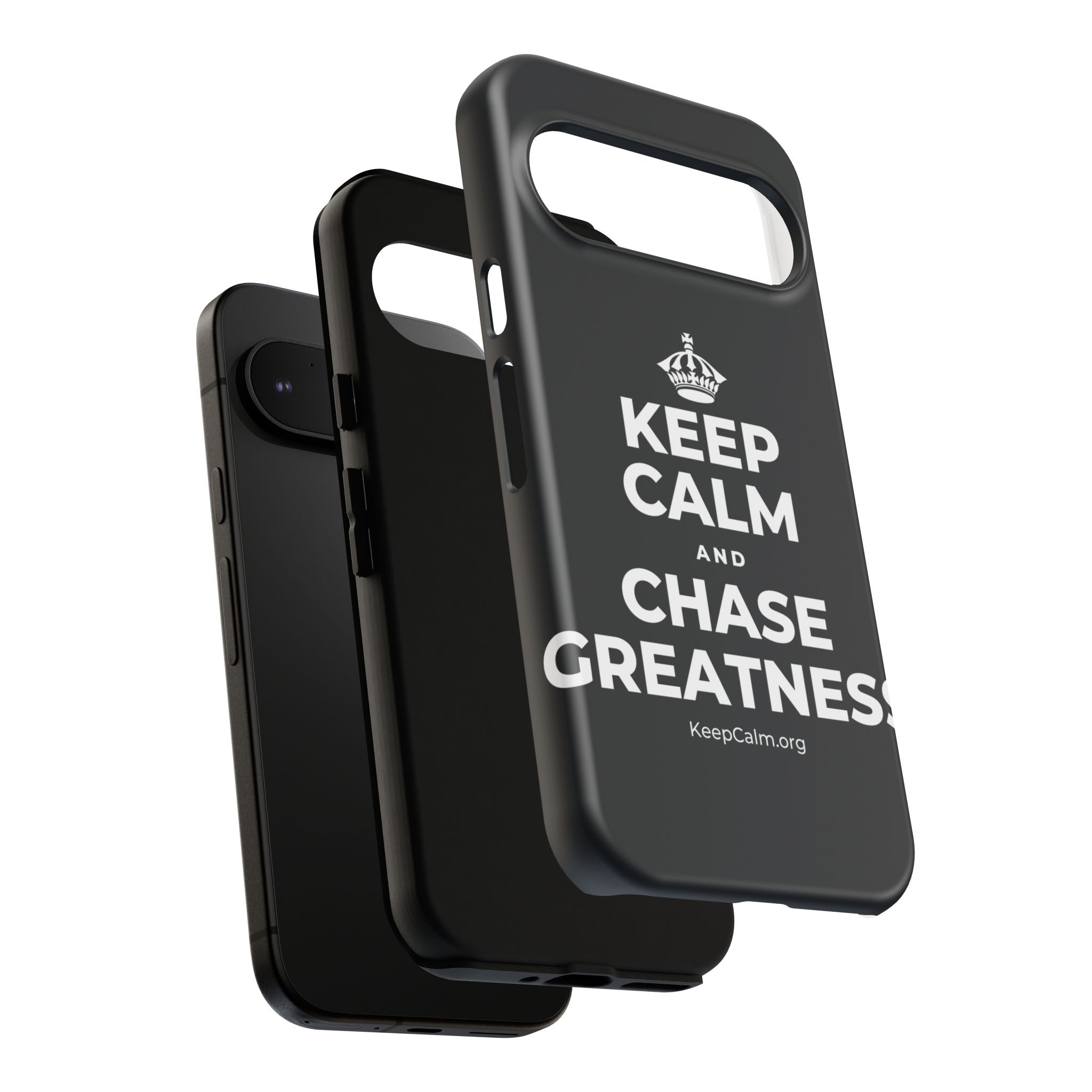 KEEP CALM AND CHASE GREATNESS Phone Case (Dark)