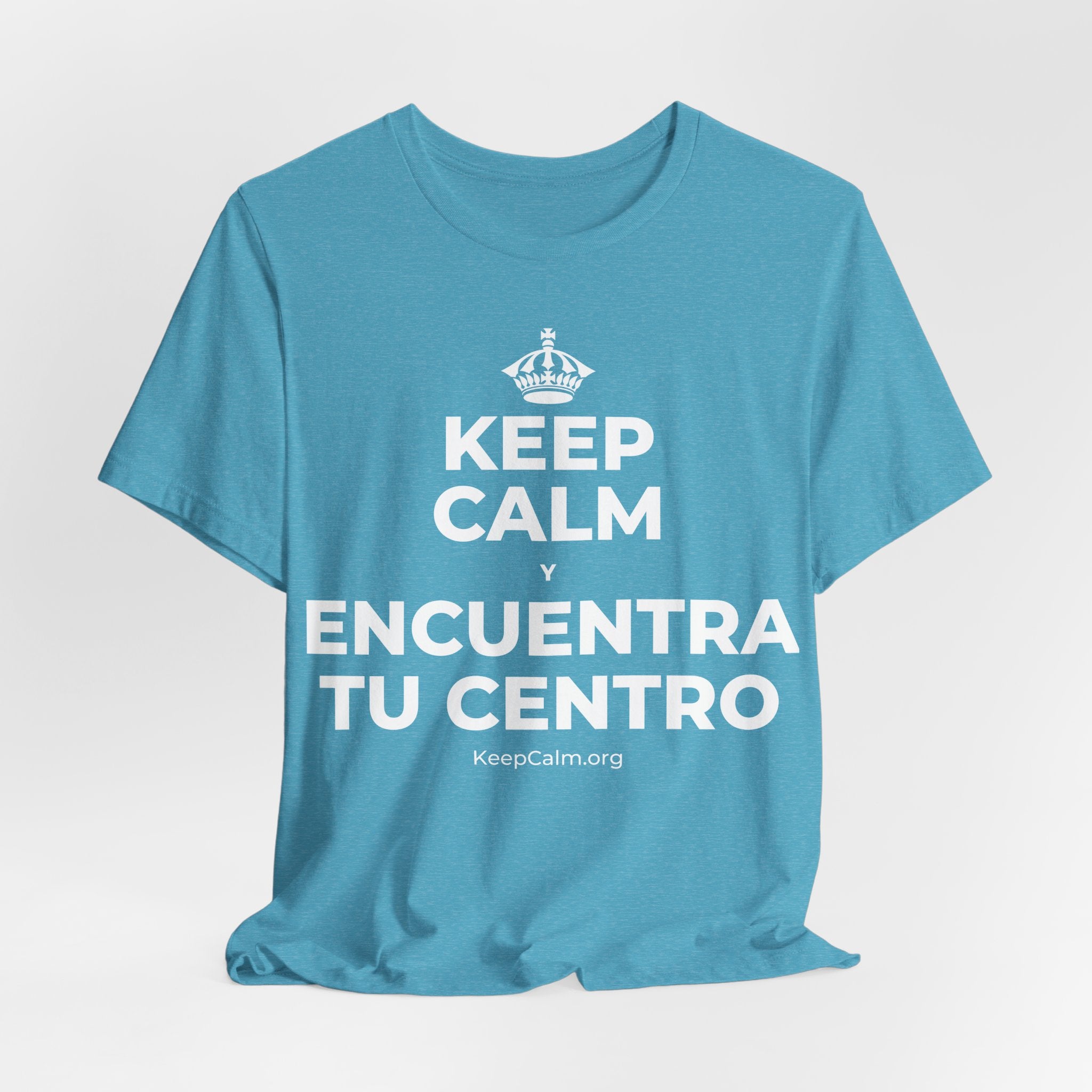 KEEP CALM Y ENCUENTRA TU CENTRO T-Shirt (Soft Cream–Heather Mauve)