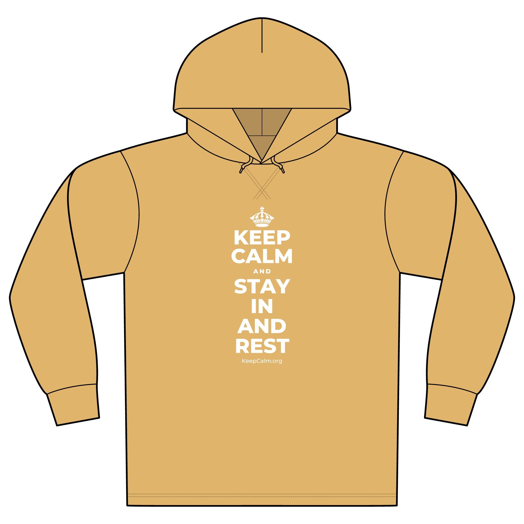 KEEP CALM AND STAY IN AND REST Organic Hoodie Tee
