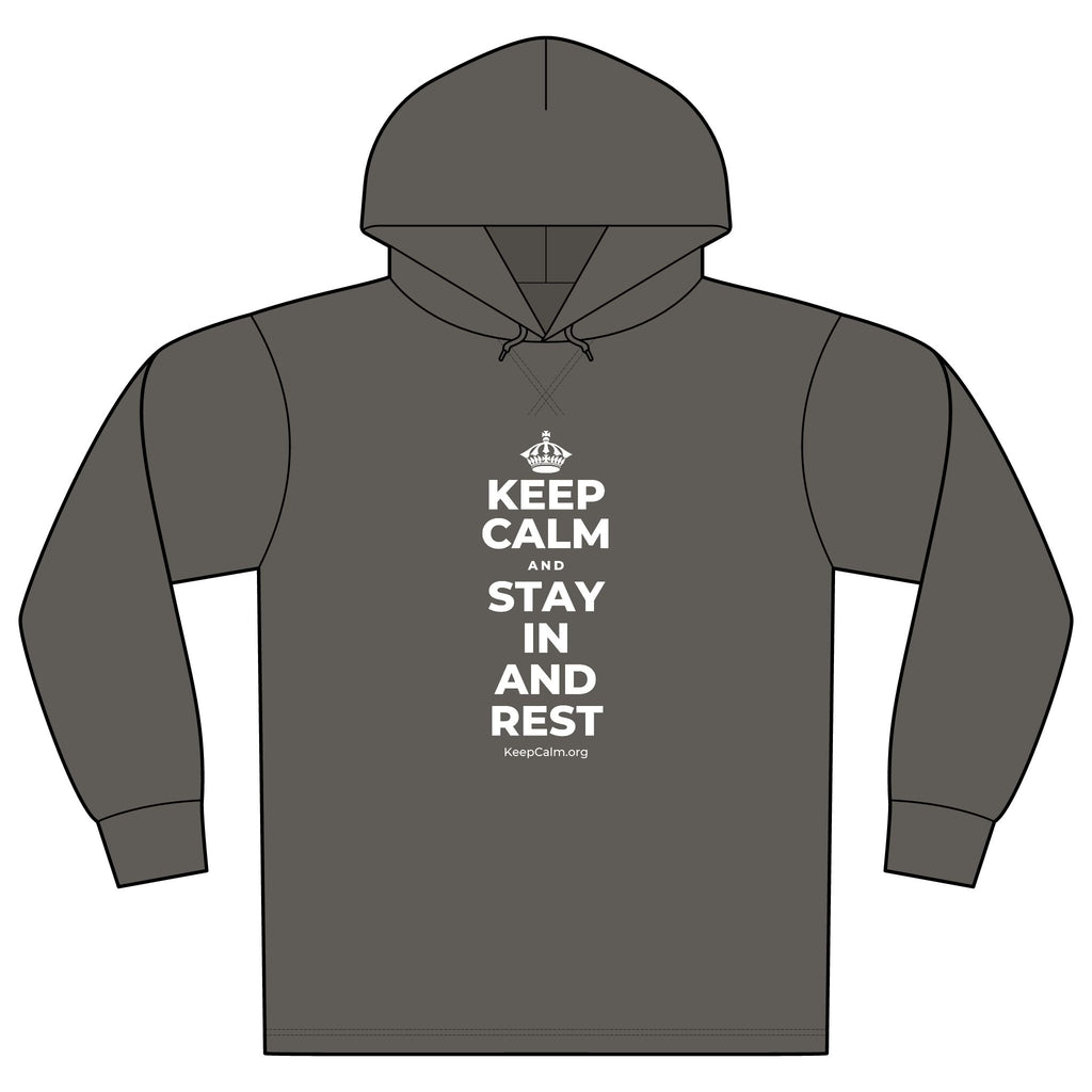 KEEP CALM AND STAY IN AND REST Organic Hoodie Tee