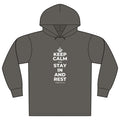 KEEP CALM AND STAY IN AND REST Organic Hoodie Tee