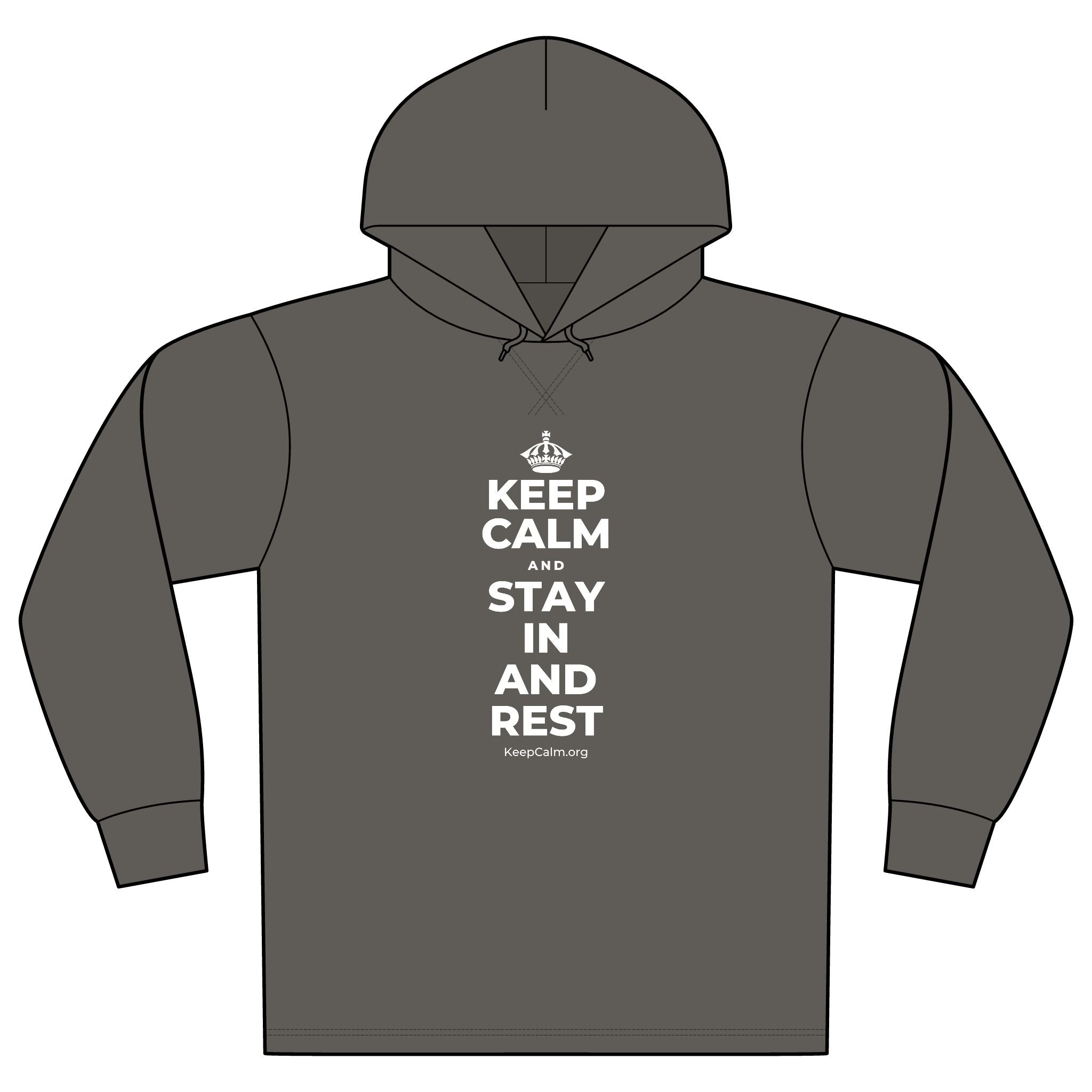 KEEP CALM AND STAY IN AND REST Organic Hoodie Tee