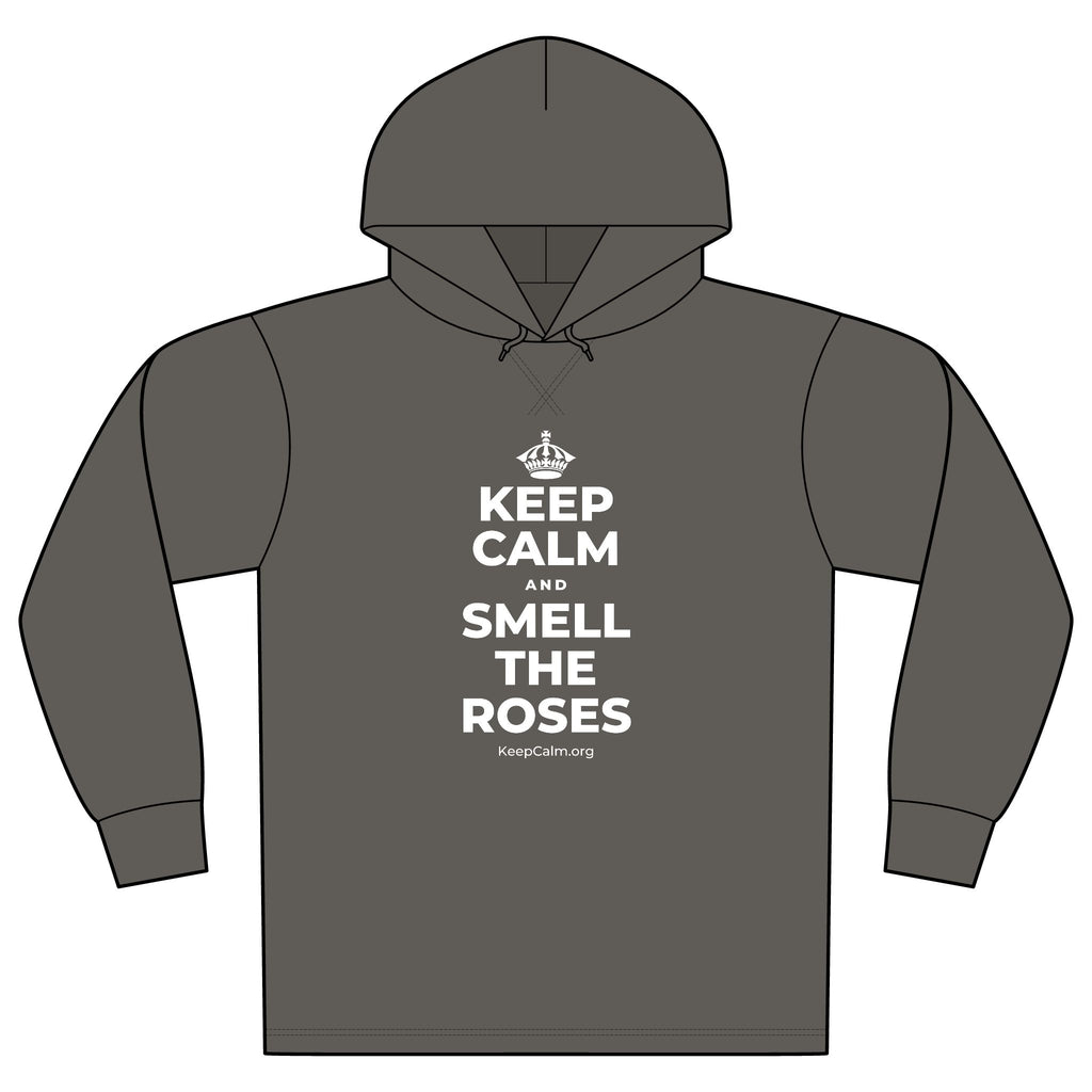 KEEP CALM AND SMELL THE ROSES Organic Hoodie Tee