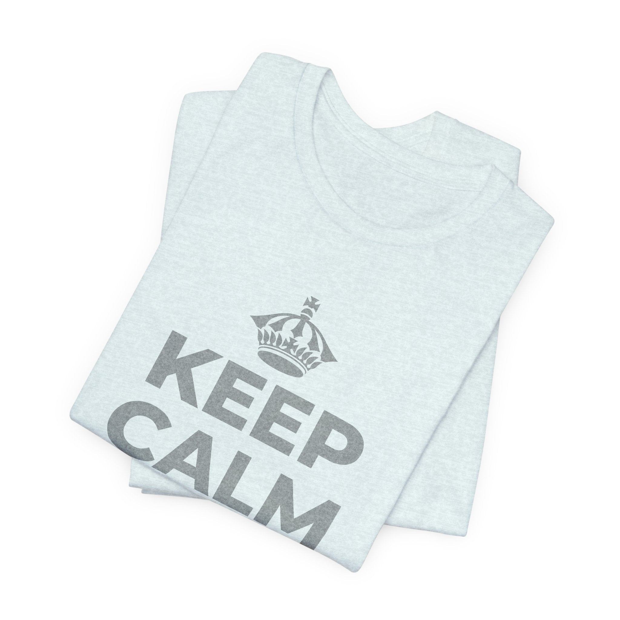 KEEP CALM AND OWN IT T-Shirt (Soft Cream–Heather Mauve)