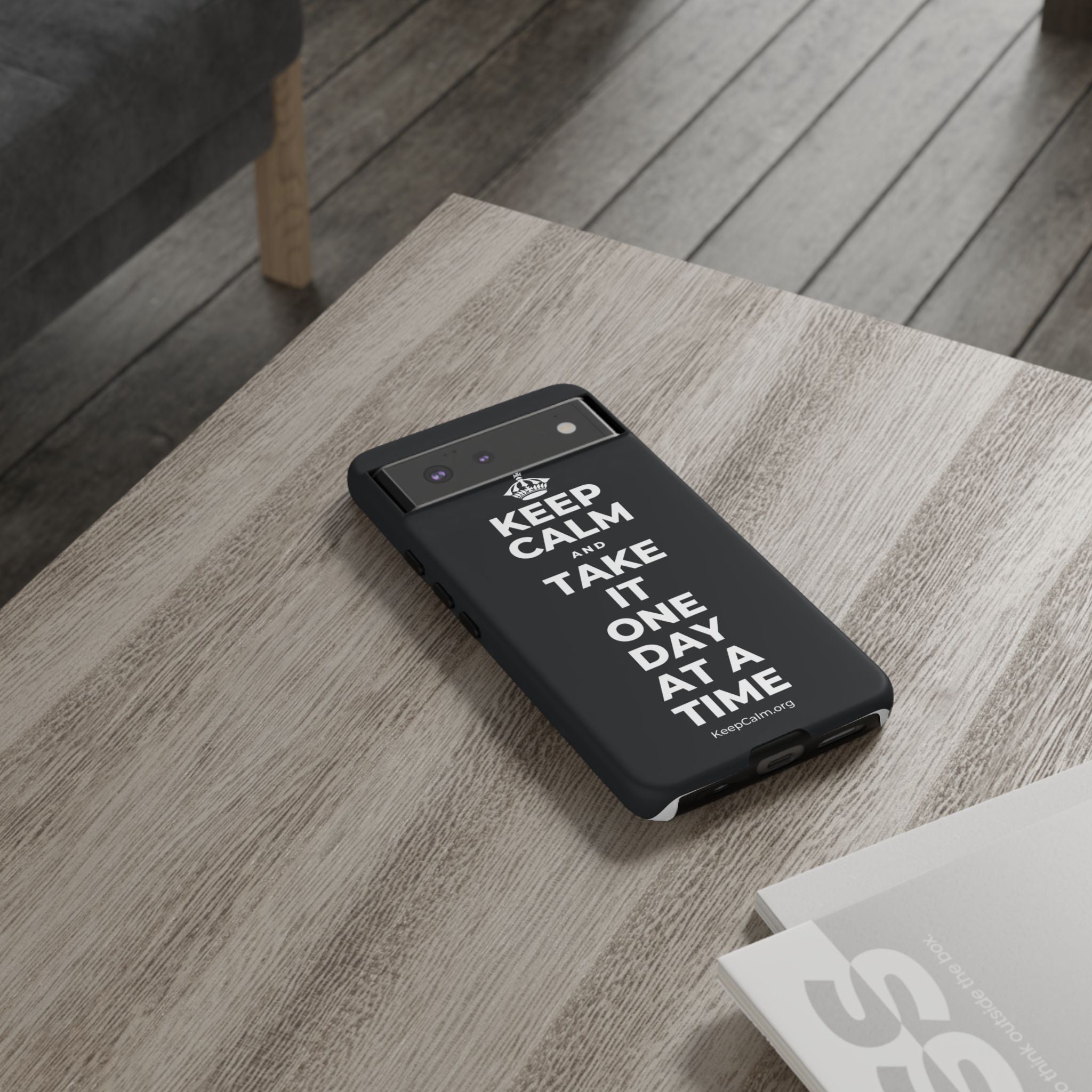 KEEP CALM AND TAKE IT ONE DAY AT A TIME Phone Case (Dark)