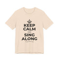 KEEP CALM AND SING ALONG T-Shirt (Soft Cream–Heather Mauve)