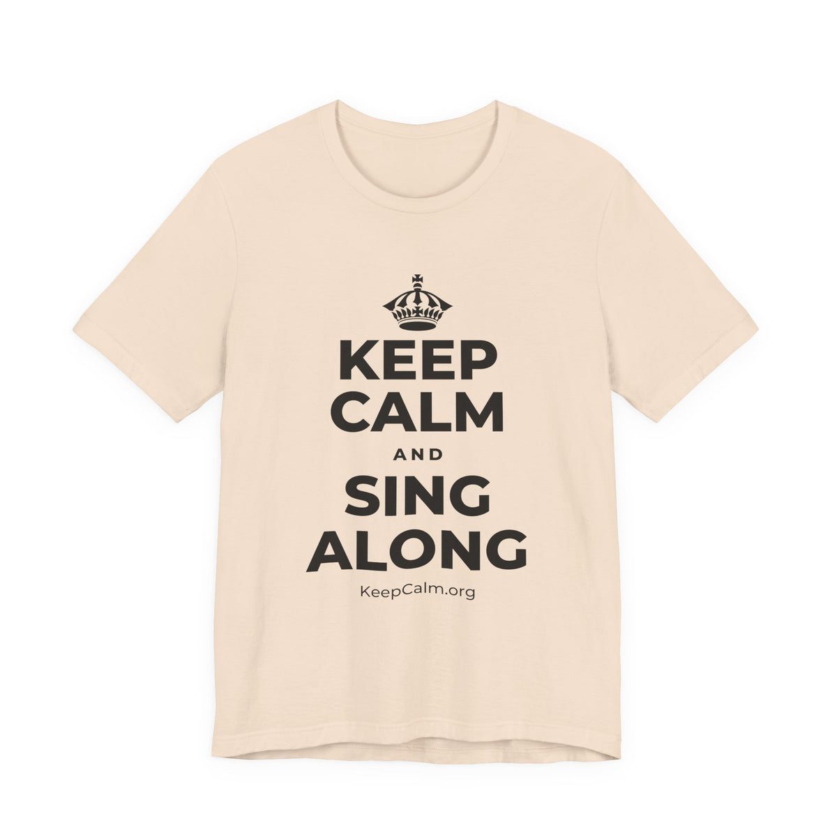 KEEP CALM AND SING ALONG T-Shirt (Soft Cream–Heather Mauve)