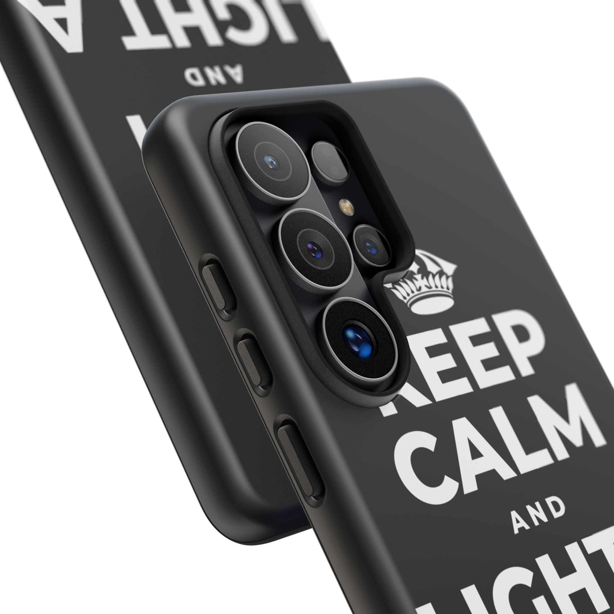 KEEP CALM AND LIGHT A COZY CANDLE Phone Case (Dark)